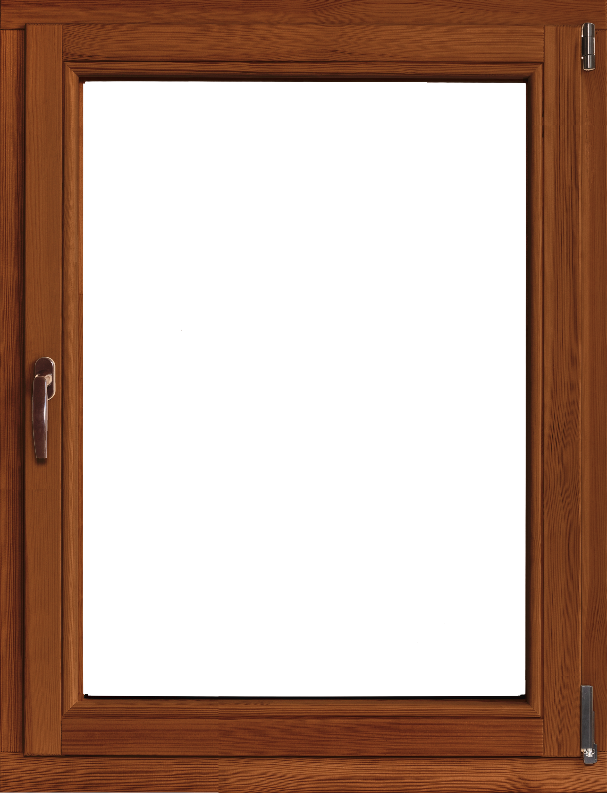 Okno drewniane 3-szybowe fasadowe lakier kolor afromozja O14 90 RU 865x1135 mm rozwierno-uchylne prawe do wewnątrz Lupol