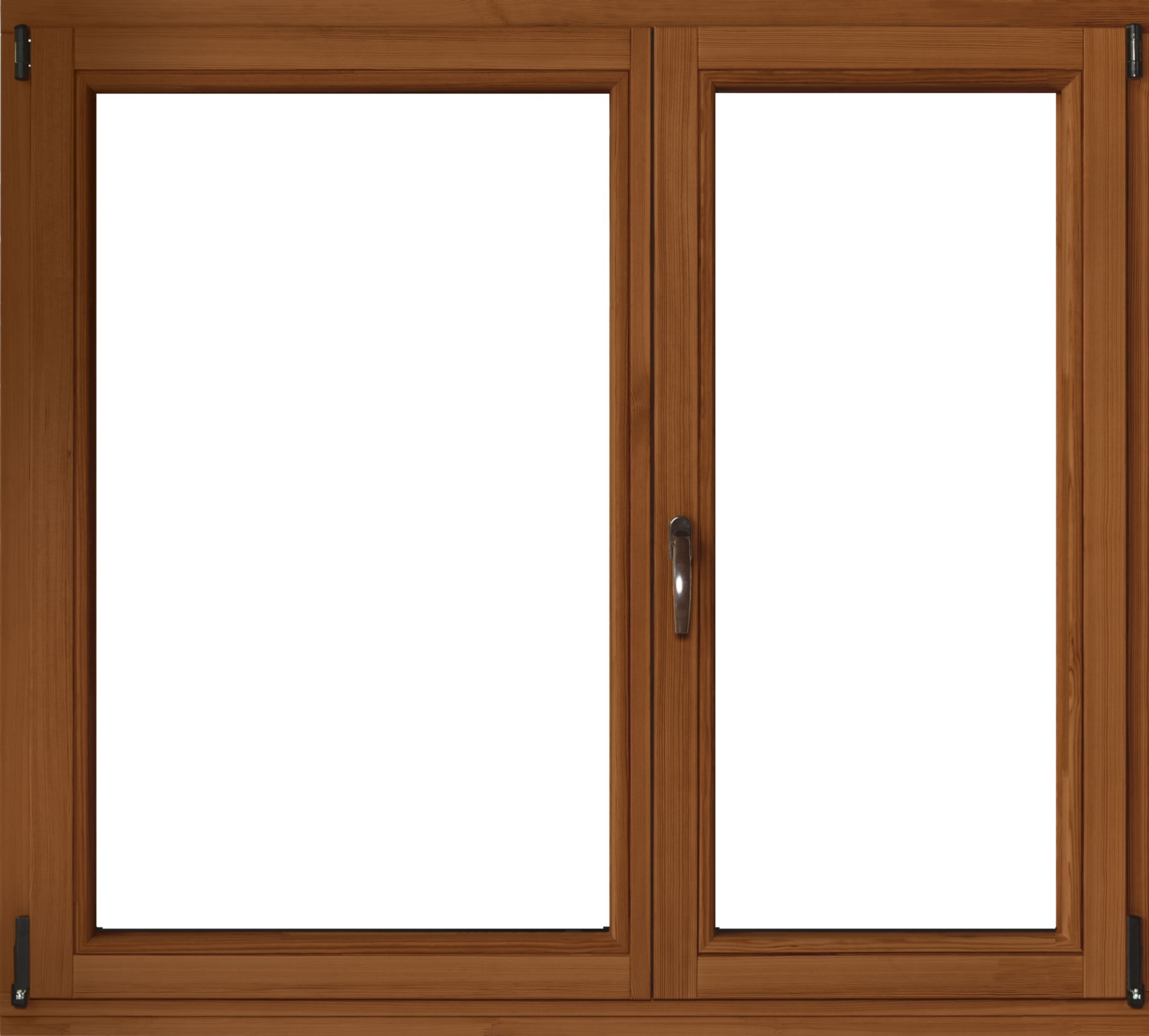 Okno drewniane 2-szybowe fasadowe lakier kolor afromozja O18 RU 1465x1135 mm rozwierno-uchylne prawe do wewnątrz Lupol