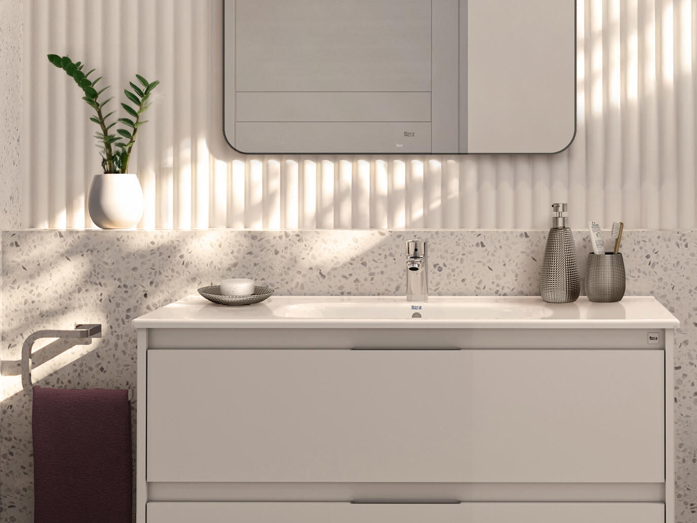 Mueble de baño con lavabo alpine blanco 80x46 cm