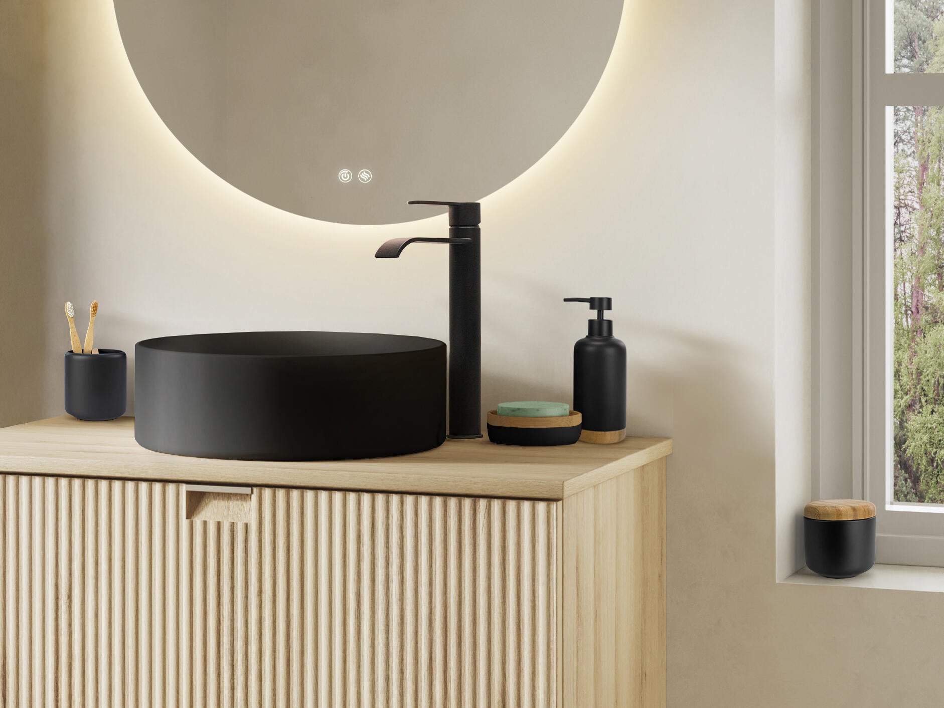 Grifo lavabo sensea hao negro