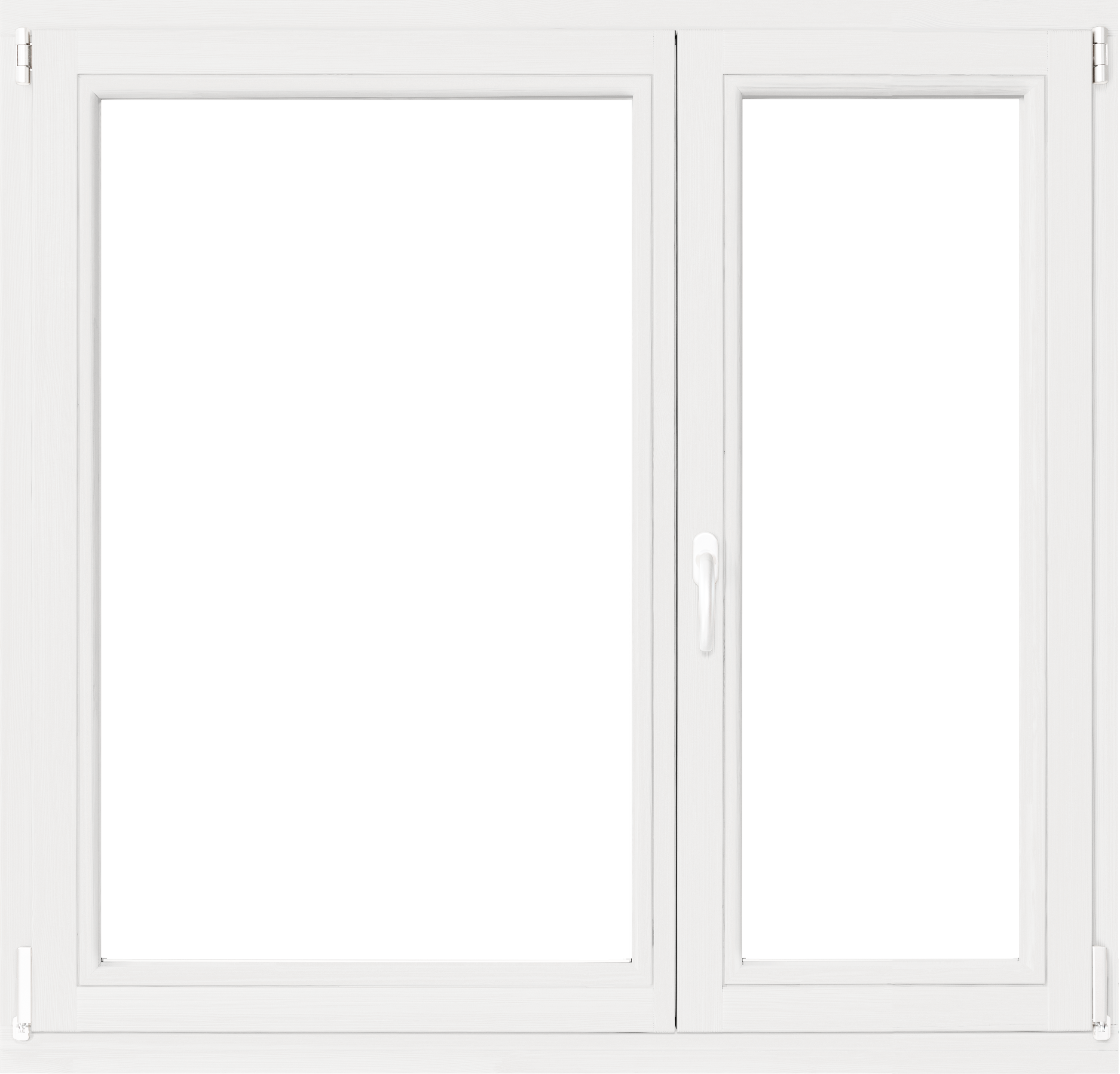 Okno drewniane 2-szybowe fasadowe białe O15 1465x1135 mm rozwierno-uchylne prawe