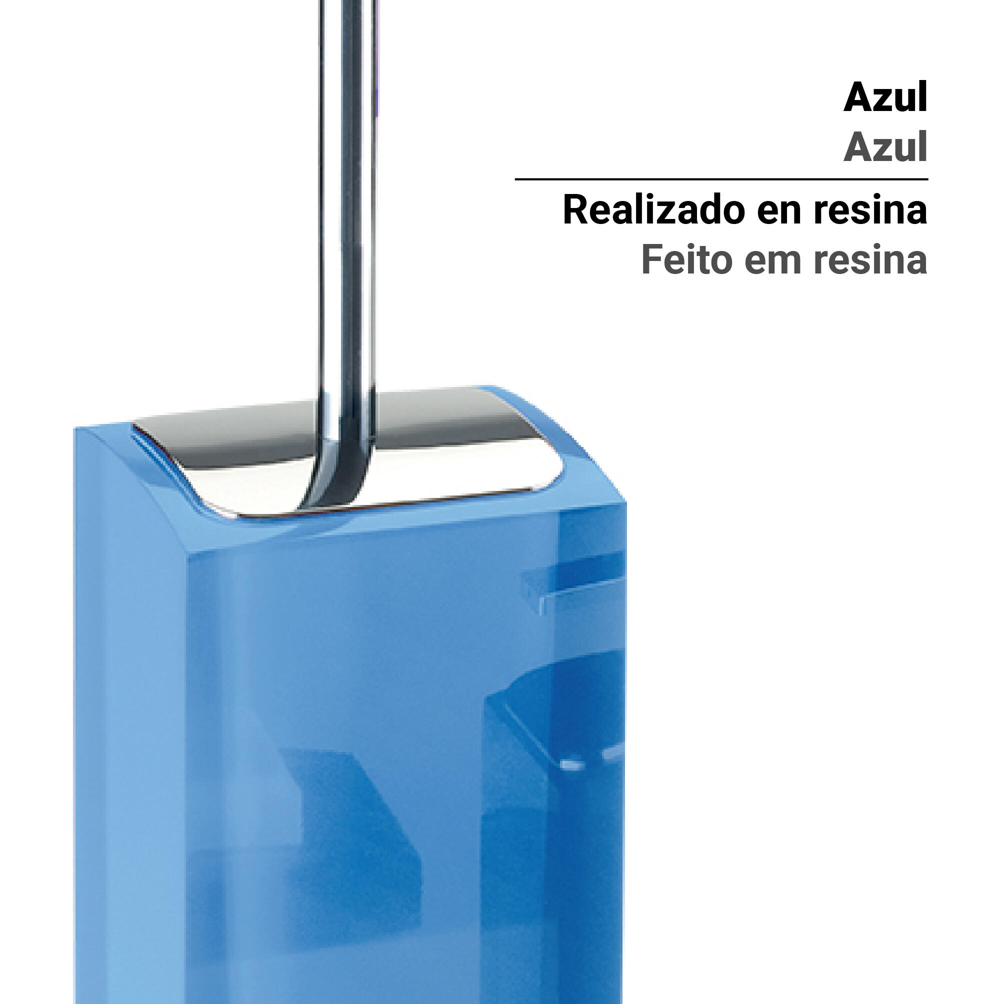 Escobillero de resina Antares 8,7x47x8 cm azul - 4