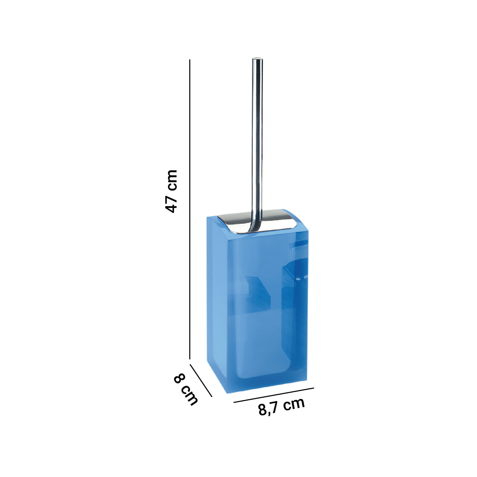 Escobillero de resina Antares 8,7x47x8 cm azul - 2
