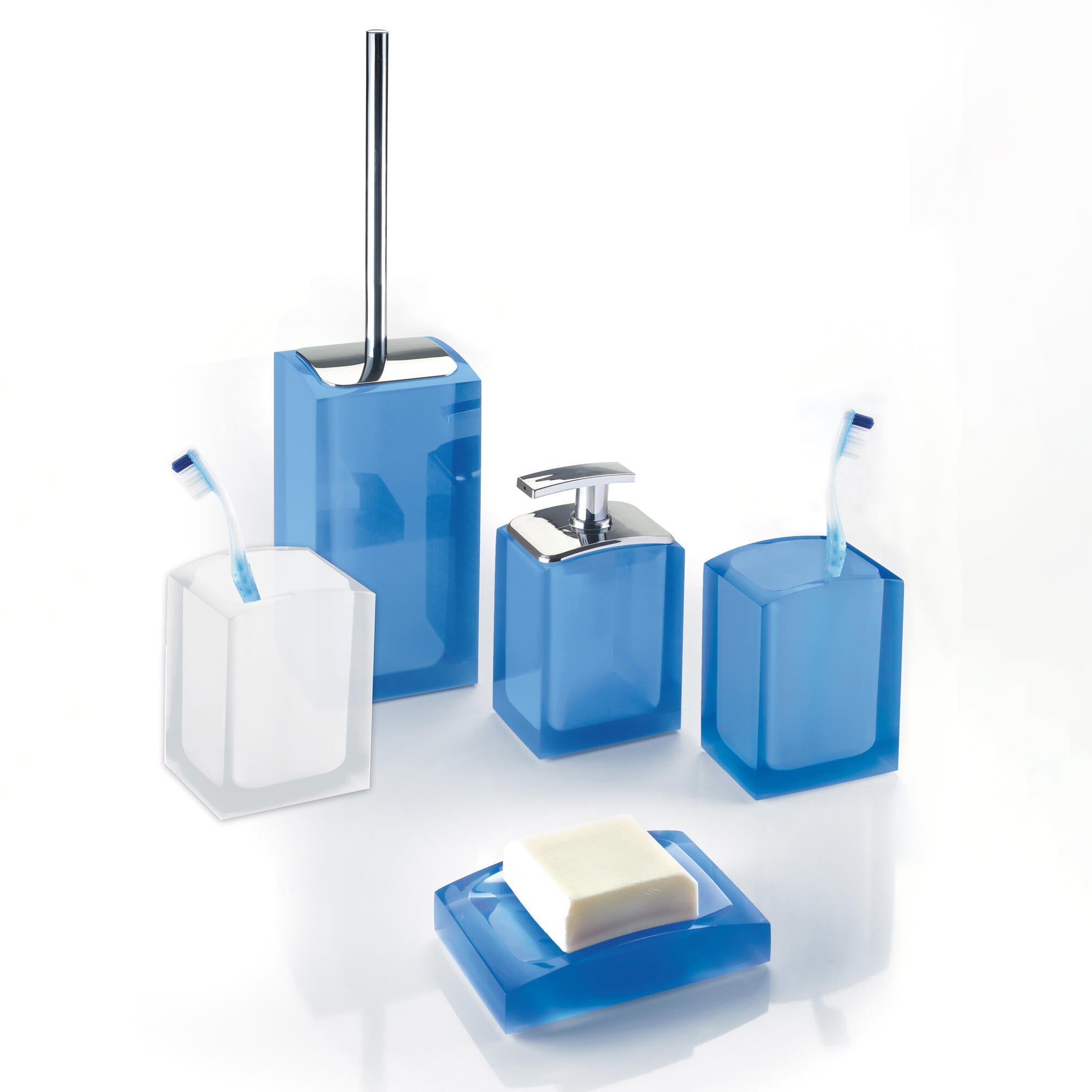 Escobillero de resina Antares 8,7x47x8 cm azul - 3