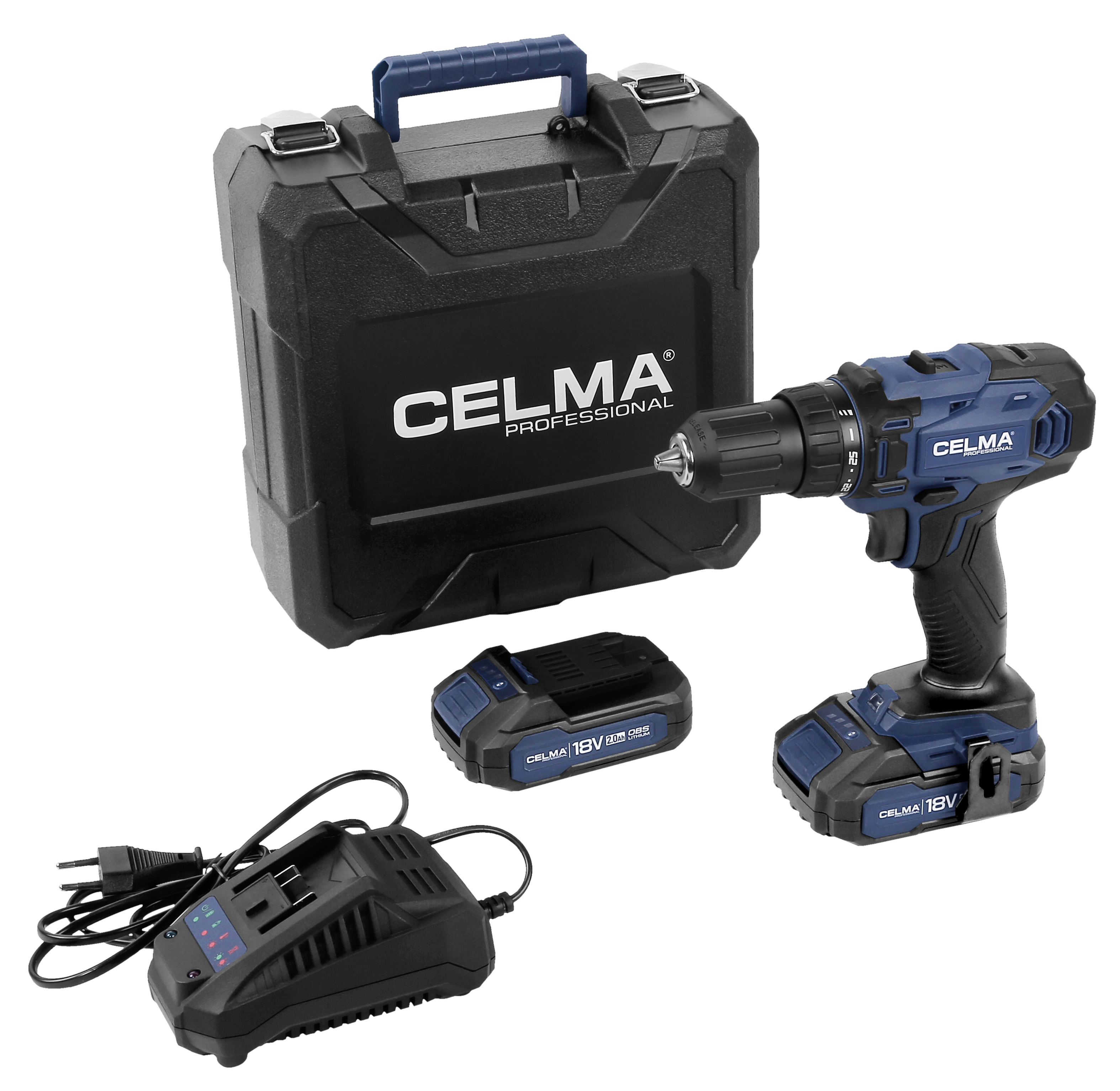 Wiertarko - wkrętarka CELMA Professional WAK-Li 18OBS 18V 2x2Ah 50Nm