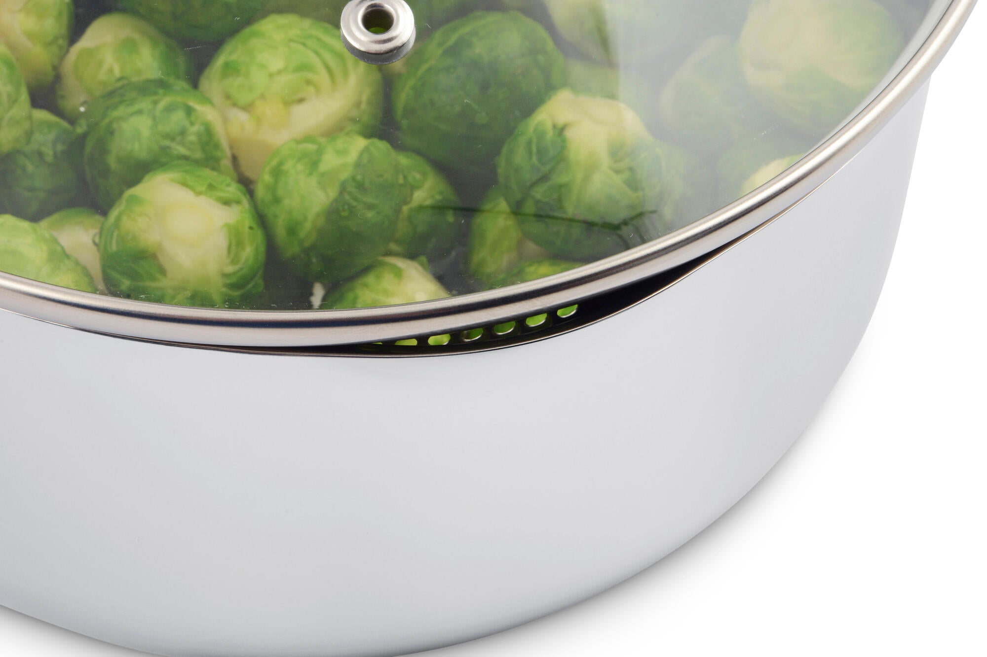 Bateria de cocina 3 piezas acero inoxidable con tapa de cristal - 8