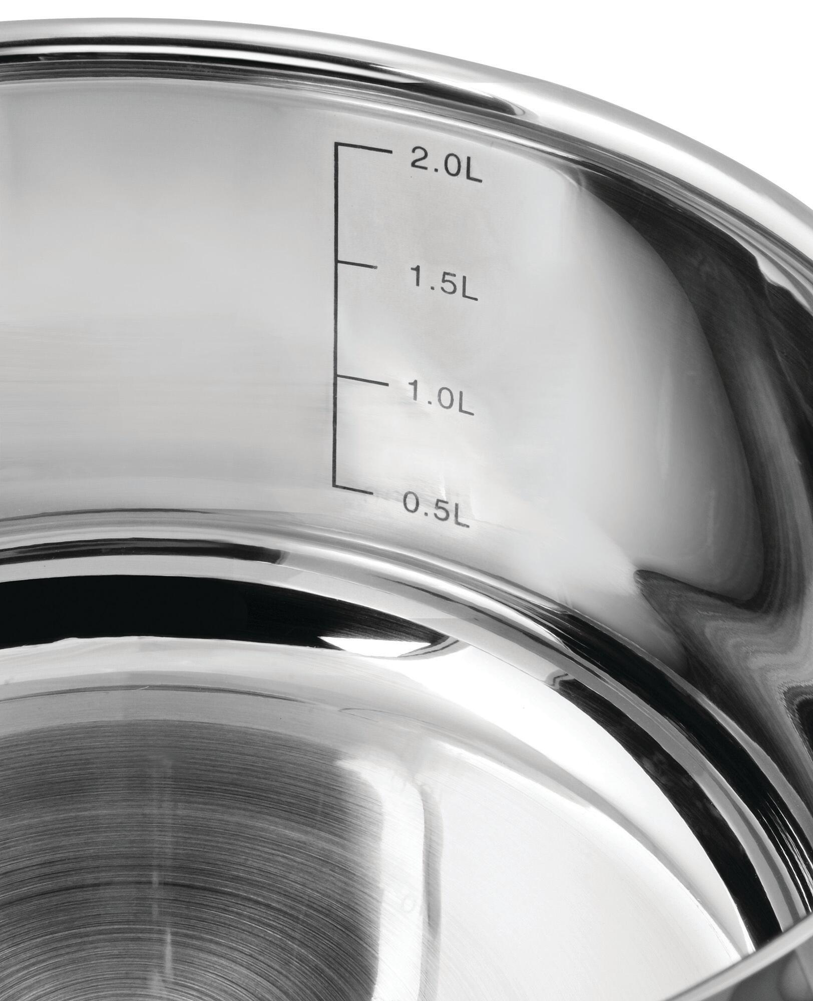 Bateria de cocina 3 piezas acero inoxidable con tapa de cristal - 7