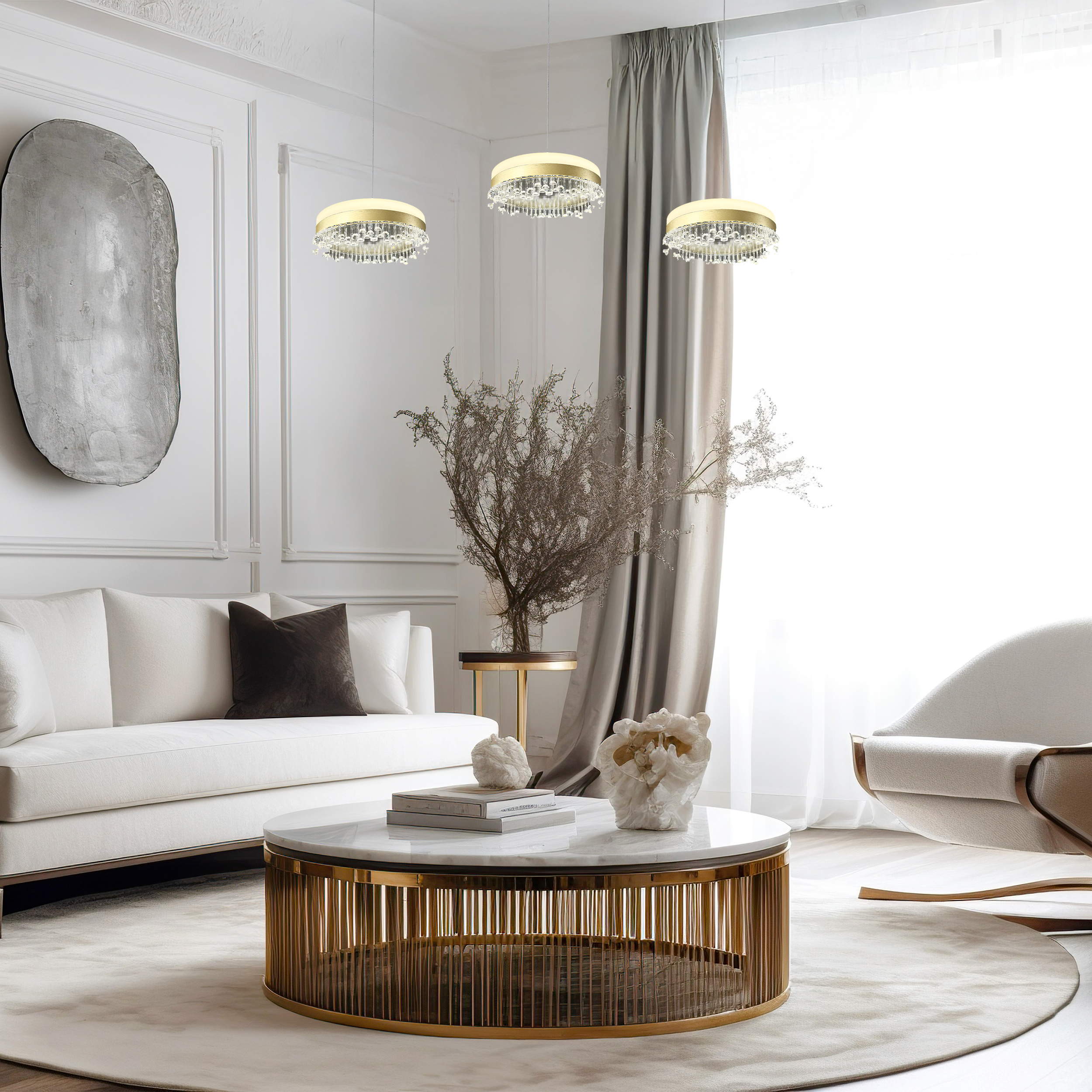 Lampa wisząca Preciosa złota 60 W LED Eko Light - 4