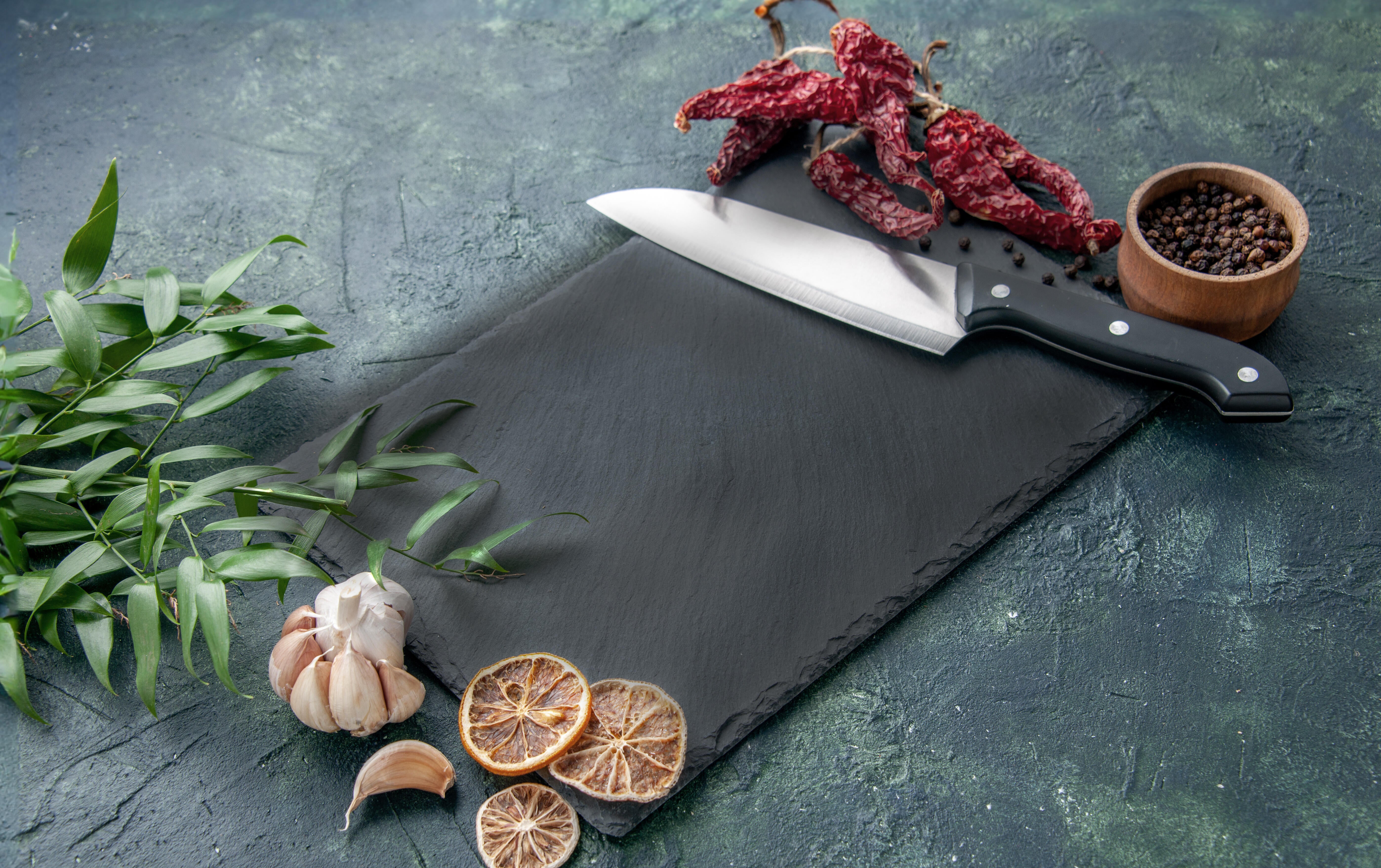 Tagliere rettangolare in ardesia nero 20 x 30 cm - 2