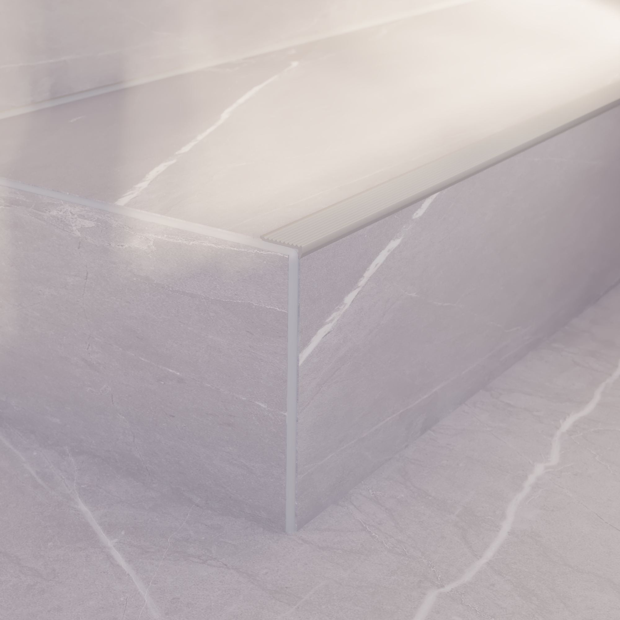Profil wykończeniowy schodowy aluminium 2.5 m Srebrny Standers - 2