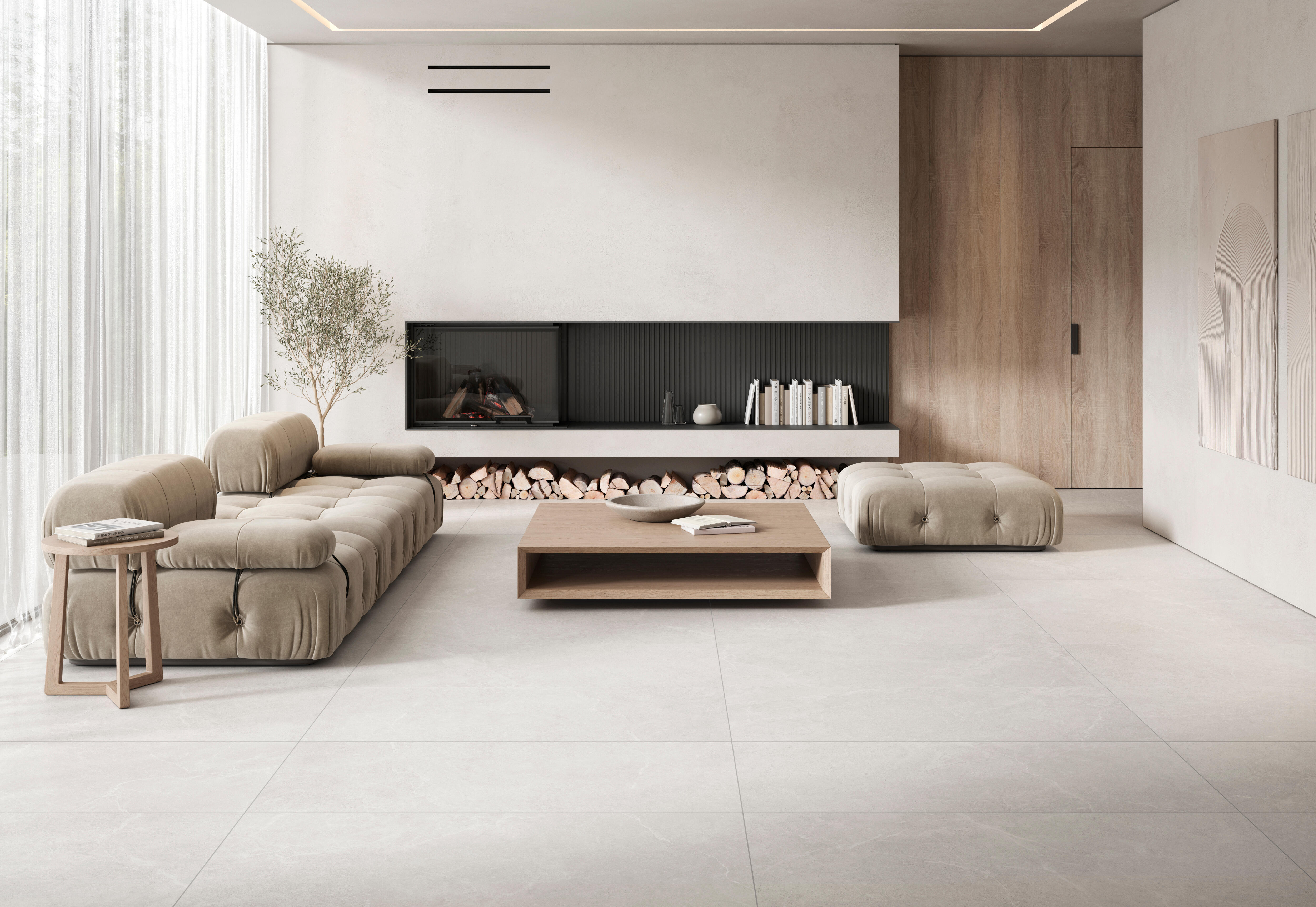 Suelo/azulejo porcelánico storm efecto piedra white 60x120 cm c1