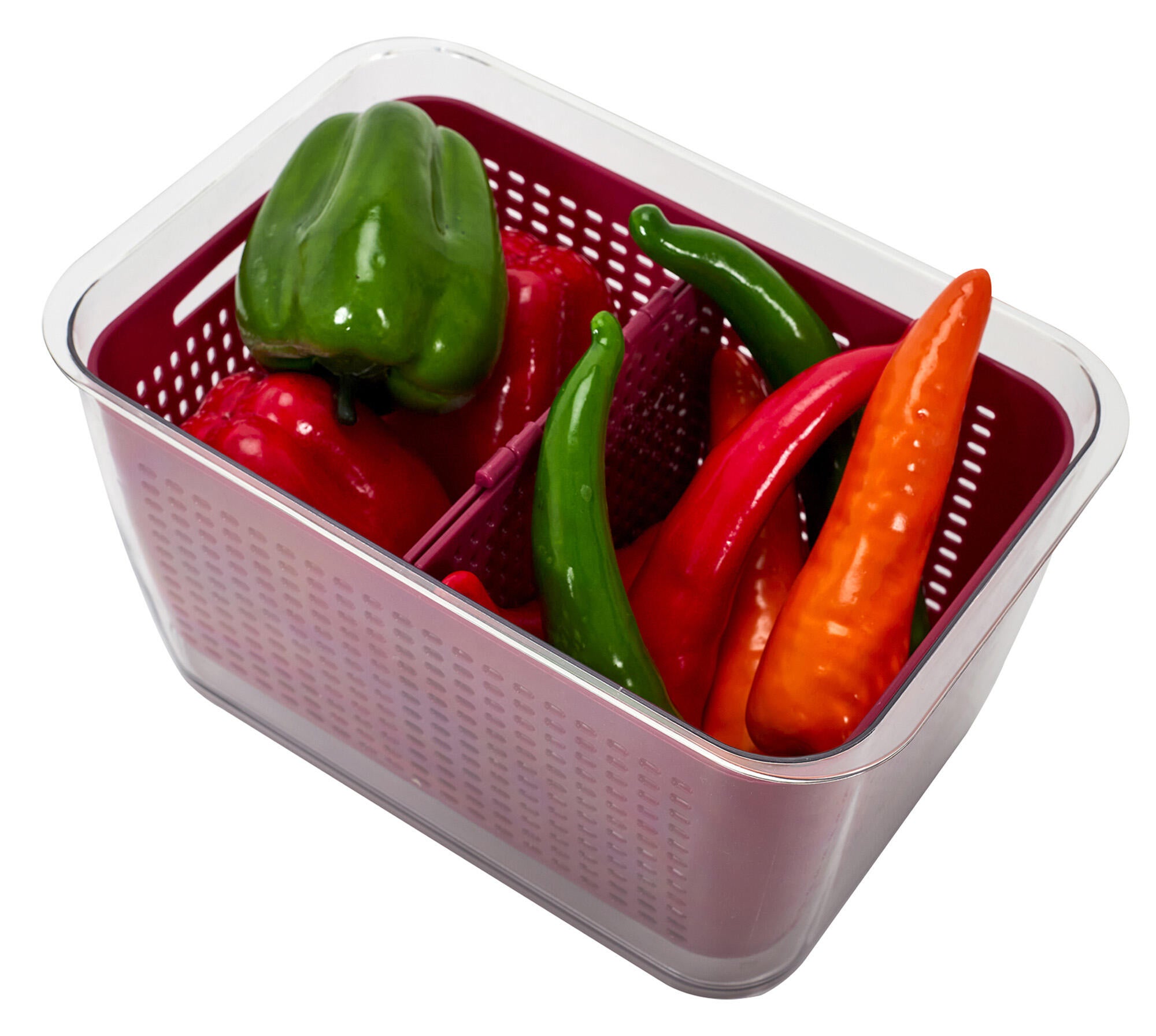 Caja hermética con 2 compartimentos para alimentos cristal - 2