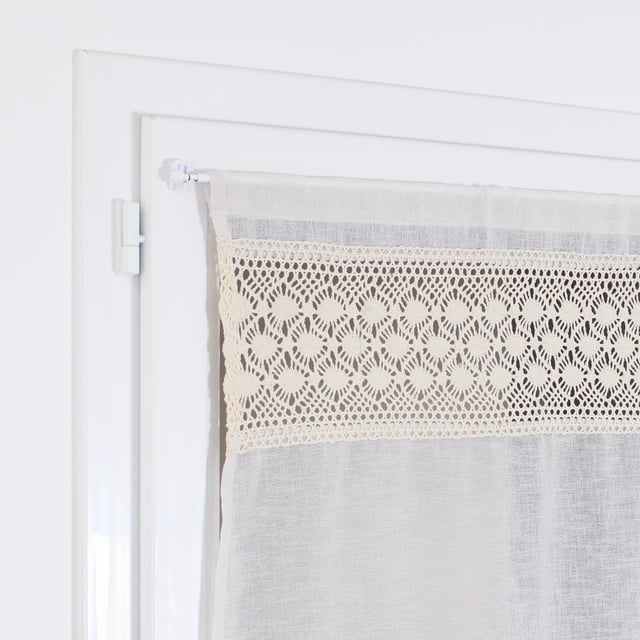 Vitrage tamisant, Harmony, blanc H.140 x l.60 cm