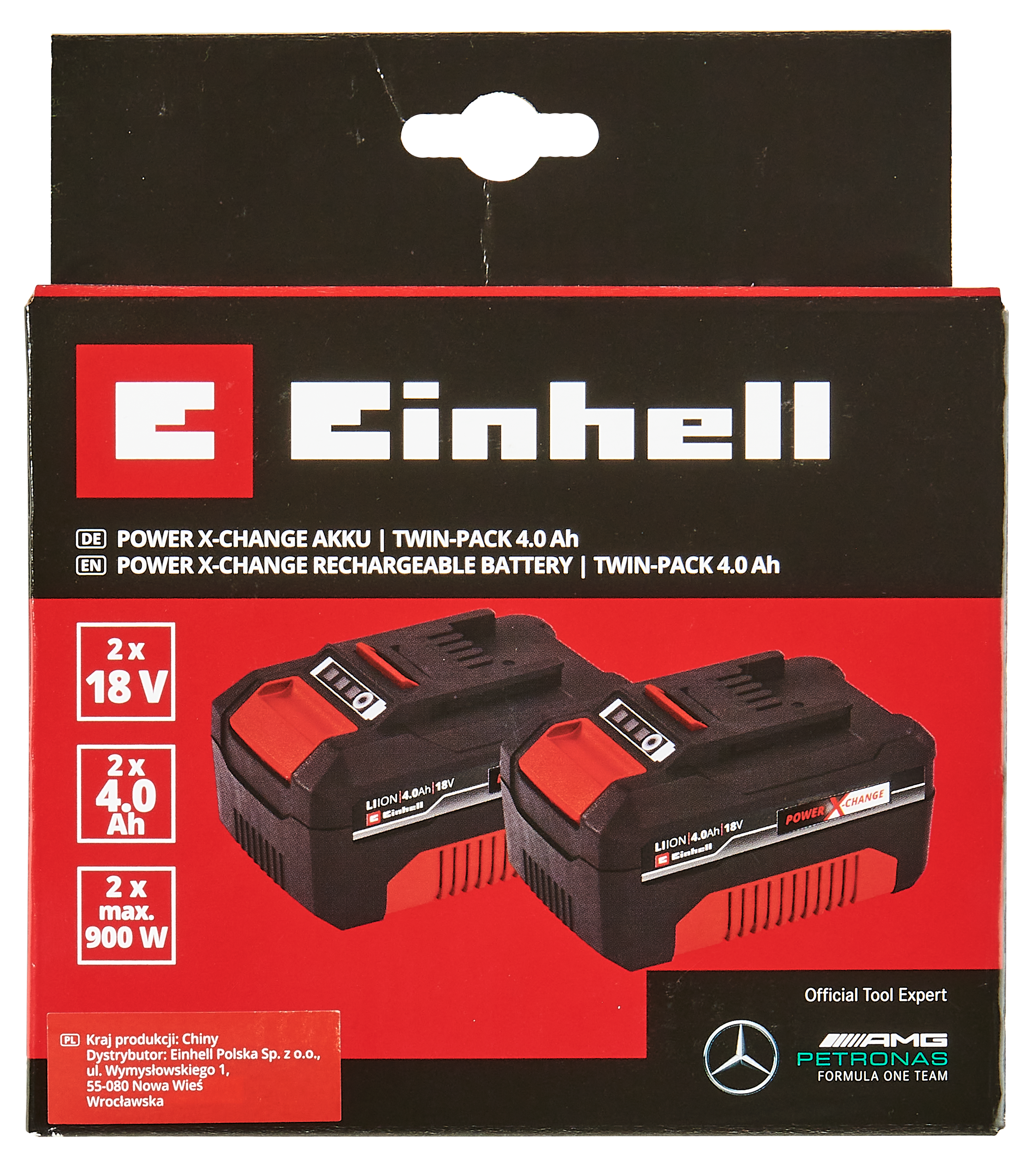 Zestaw dwóch akumulatorów litowych-jonowych 18V 4 AH Power X-Change EINHELL - 3