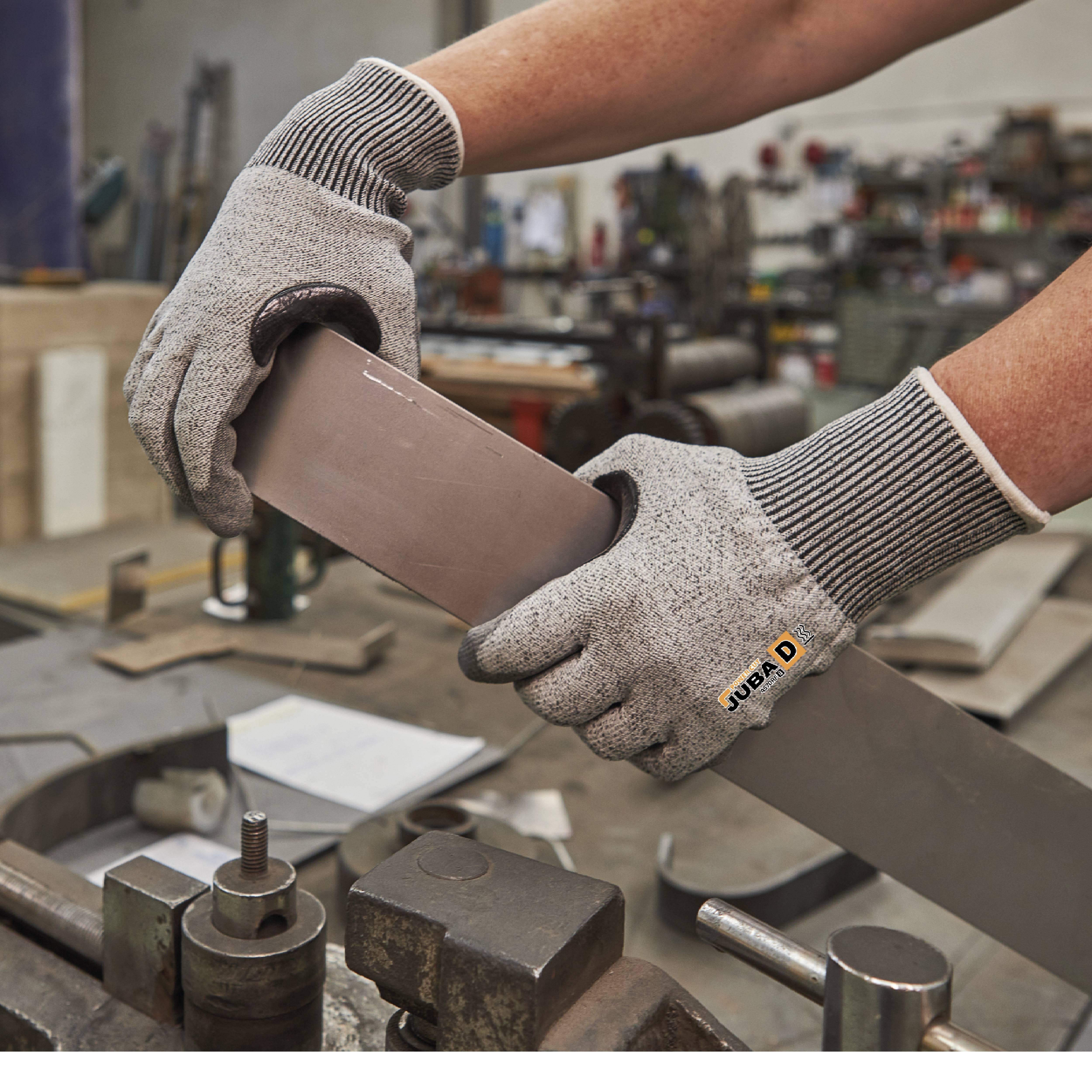 GUANTE ANTICORTES PU GRIS TALLA 9 JUBA H4570RF - 2