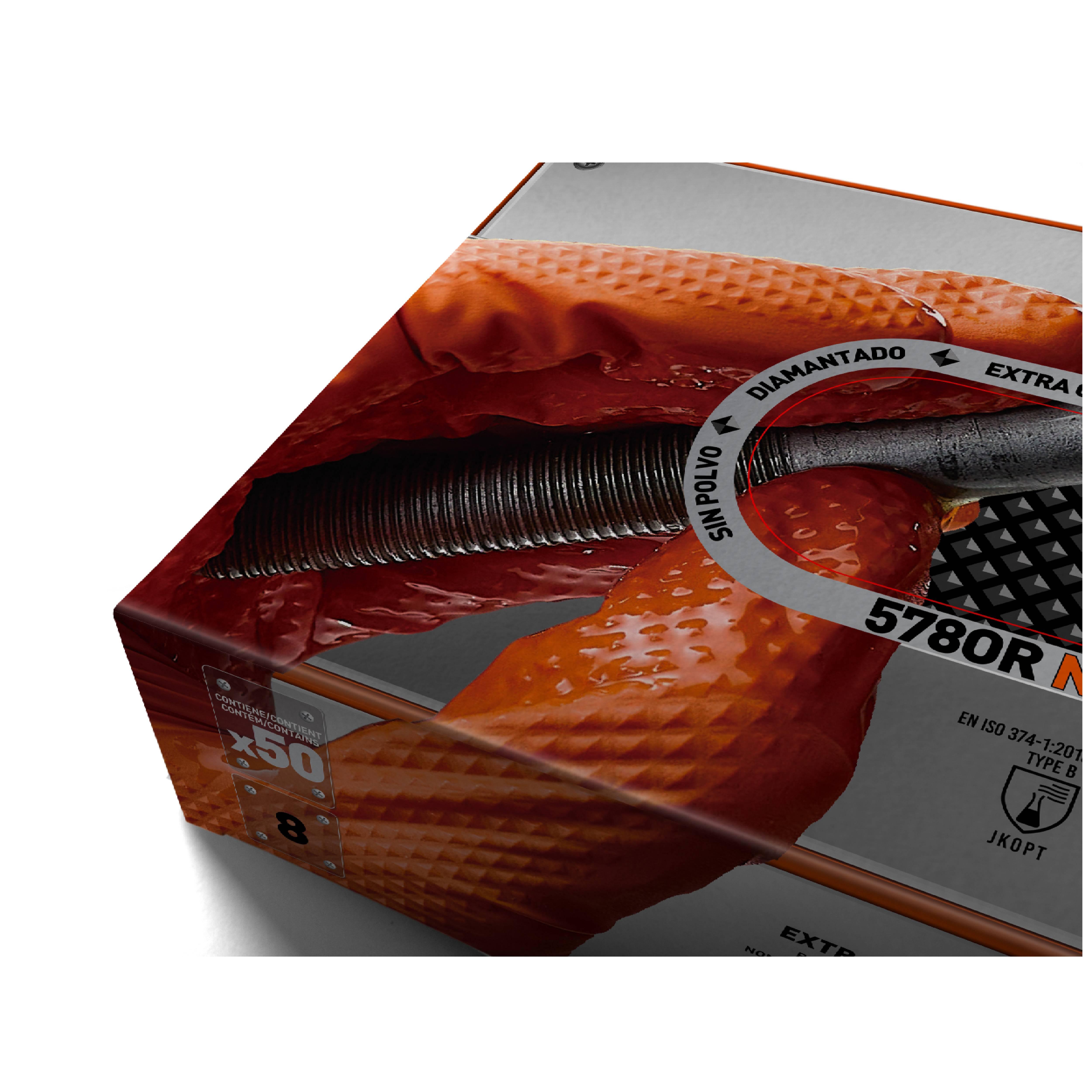 GUANTES DESECHABLES DIAMANTADOS JUBA 578OR T8 - 3