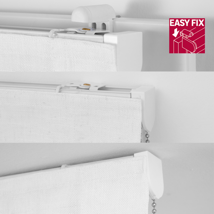 persiana romana blanca sin taladro