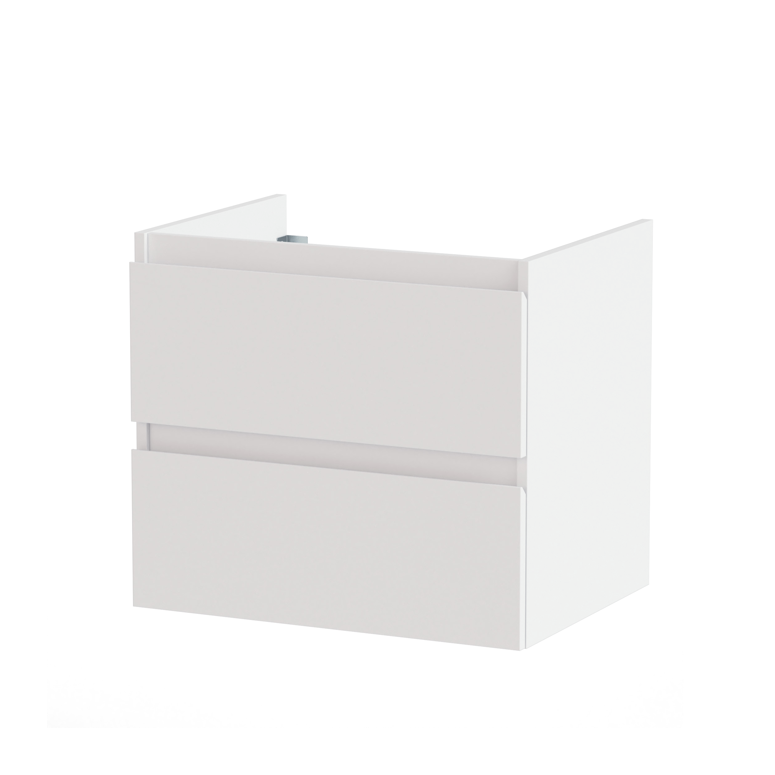 Móvel de casa de banho suspenso 2 gavetas 60x45x53 cm branco Sensea Essential - 4