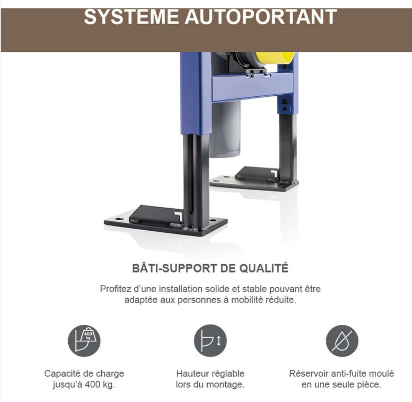 zoom bati autoportant geberit 2 pieds - 2