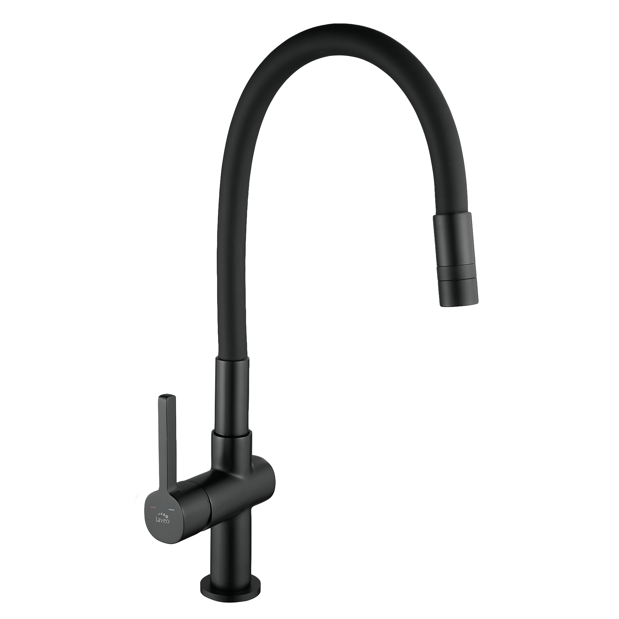 Bateria kuchenna LEIRA czarna z wylewką U Laveo