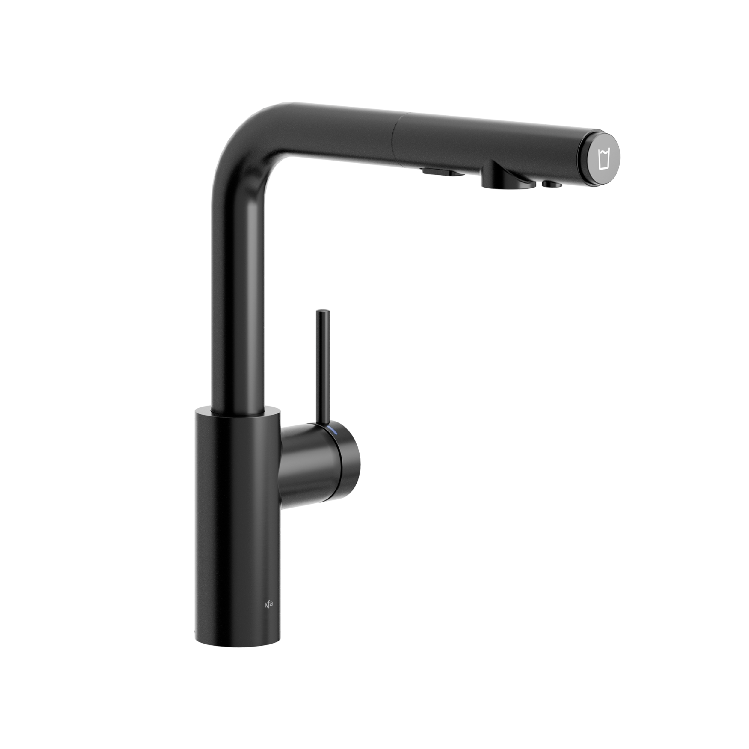 Bateria kuchenna Flick z wyciąganą wylewką i filtrem B Pure czarna KFA Armatura