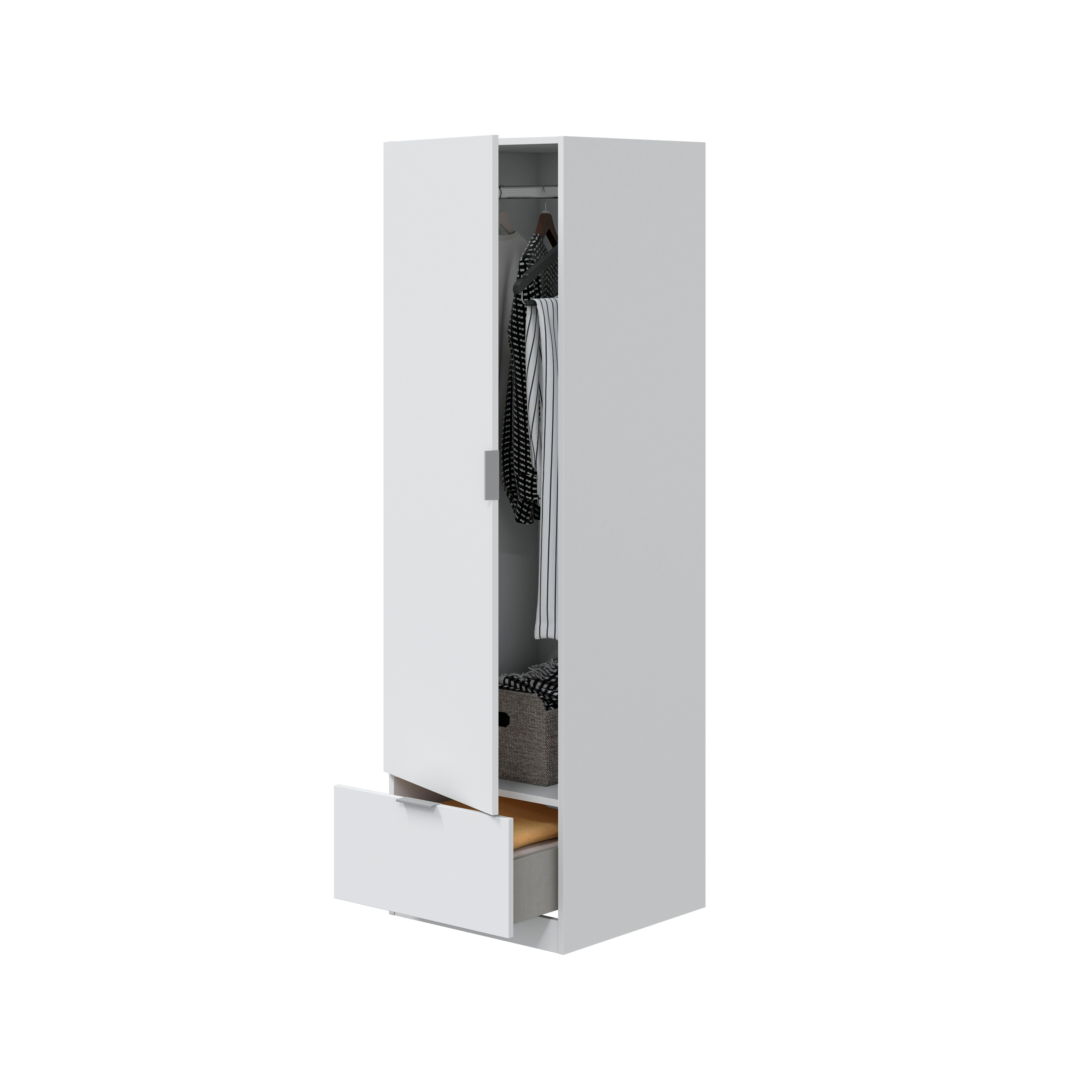 Armario Tuc 50x170x50cm con 1 puerta color blanco 1 cajón - 8