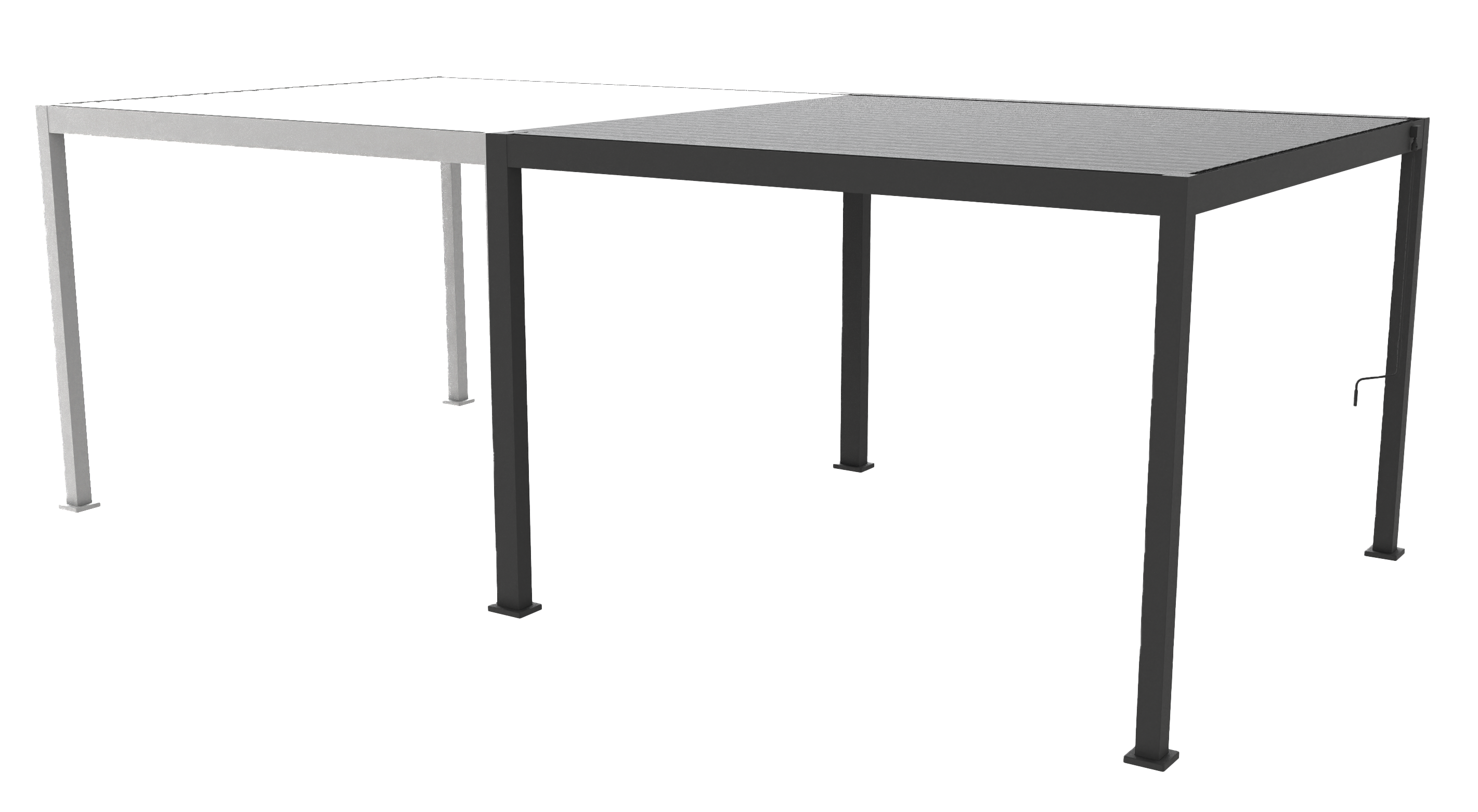 Extension pergola autoportante NATERIAL Astra aluminium gris anthracite,13.32 m² - 5