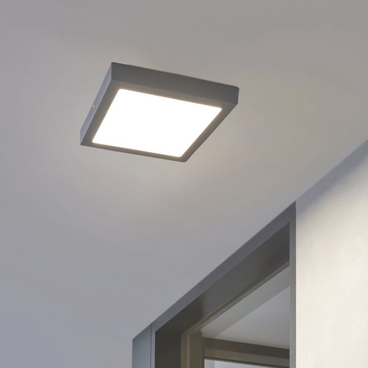 Plafoniera LED Argolis nero IP54 bianco caldo EGLO - 2
