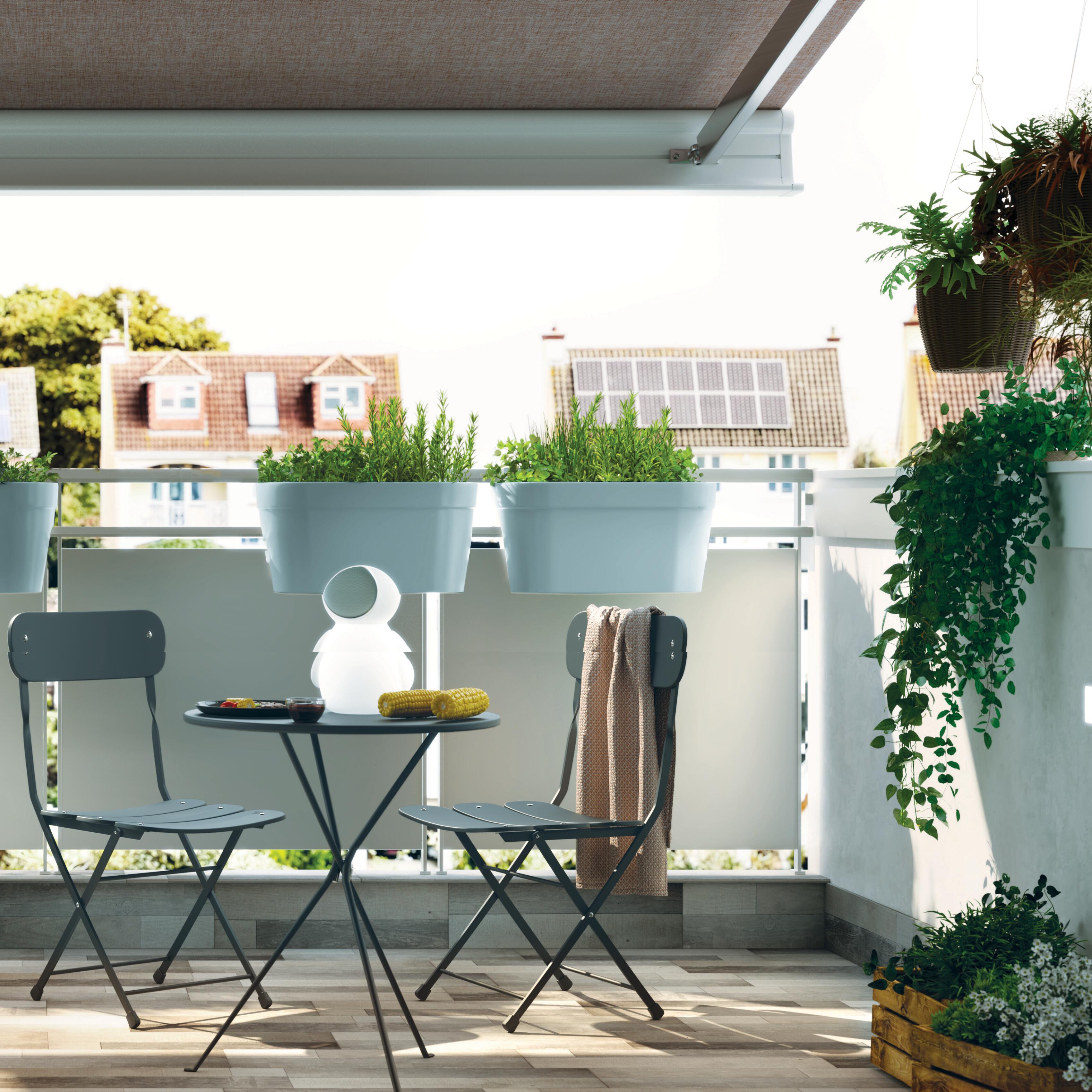 Sedia da giardino pieghevole Cassis OASI BY EMU, seduta in acciaio antracite - 6