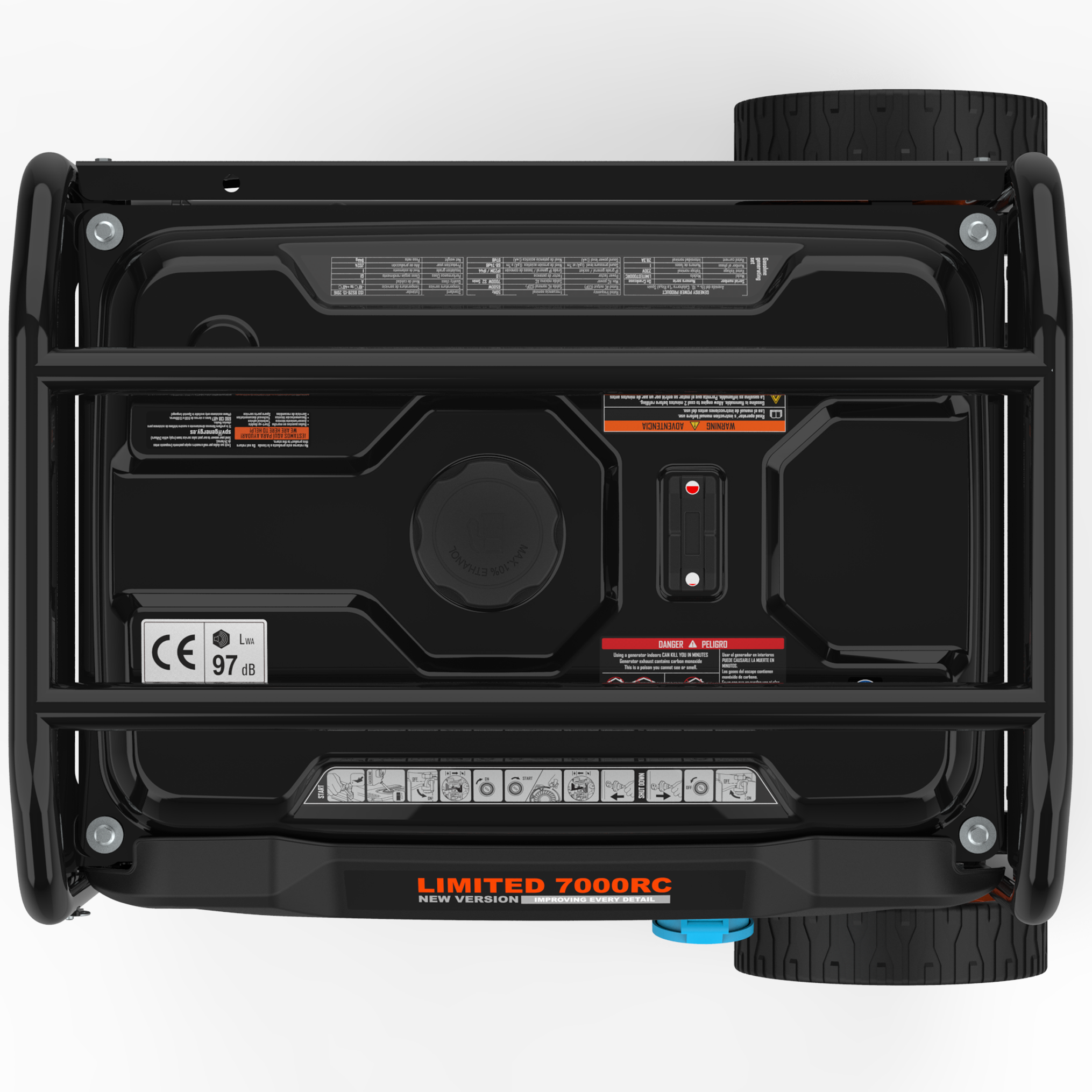 Gerador a gasolina 7000 W AVR Genergy Limited 7000RC - 2