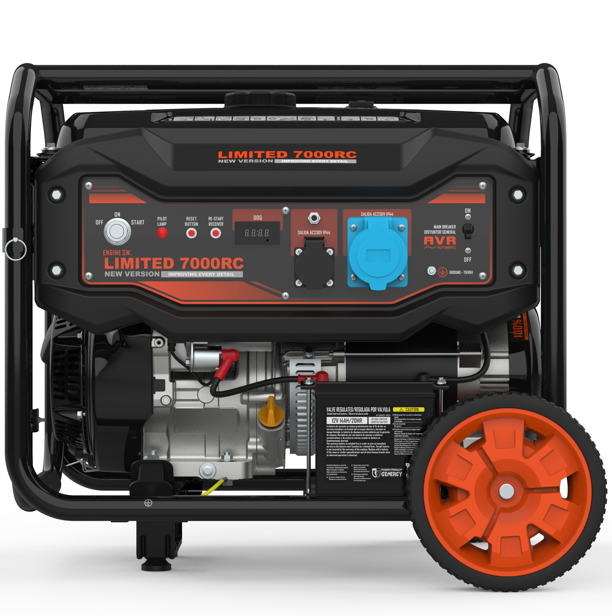 Gerador a gasolina 7000 W AVR Genergy Limited 7000RC - 6