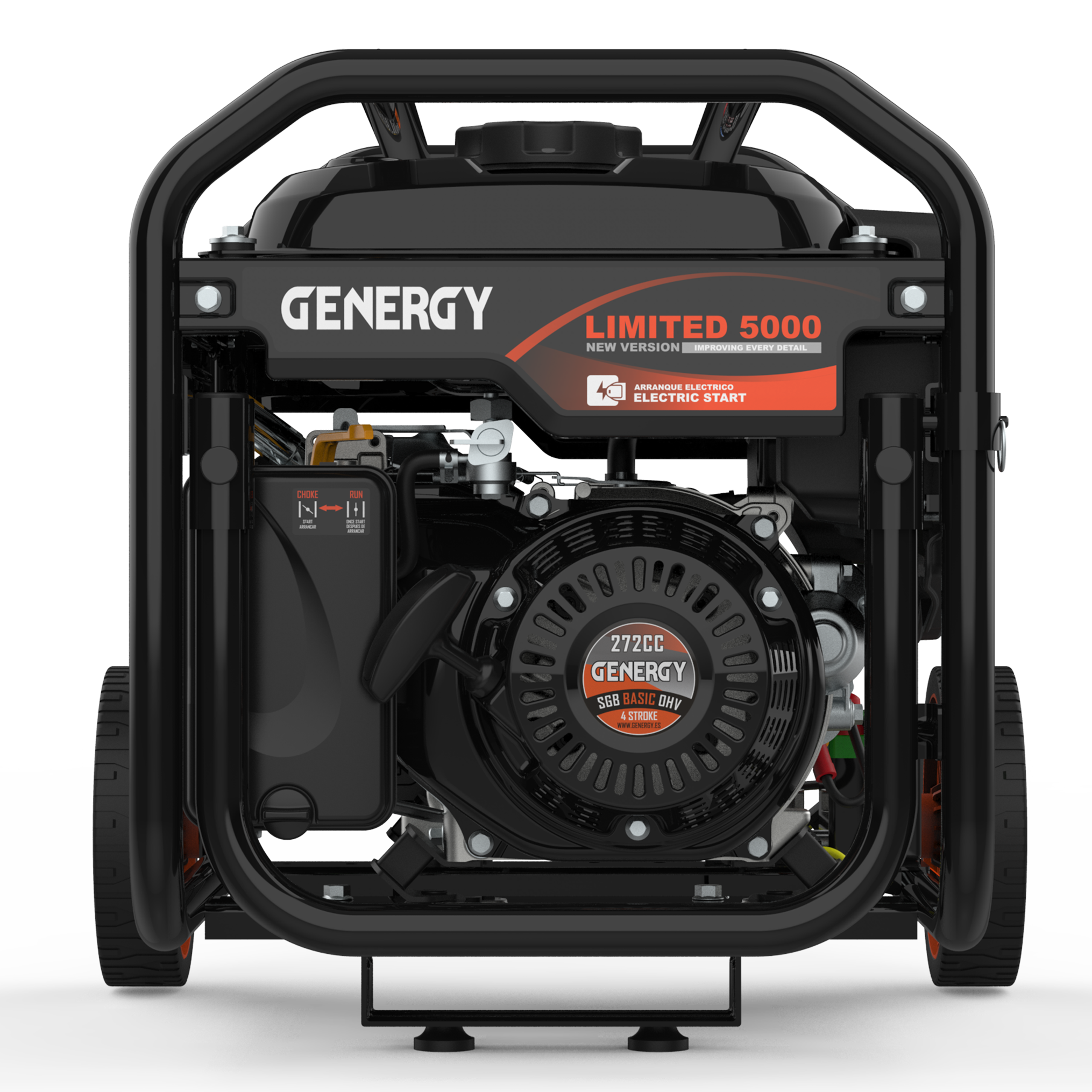 Generador GENERGY LIMITED 5000 RC – 4500W de salida máxima a 230V – Salida estabilizada AVR – Arranque eléctrico y remoto - Obras, Emergencias y Vivienda Aislada - 11