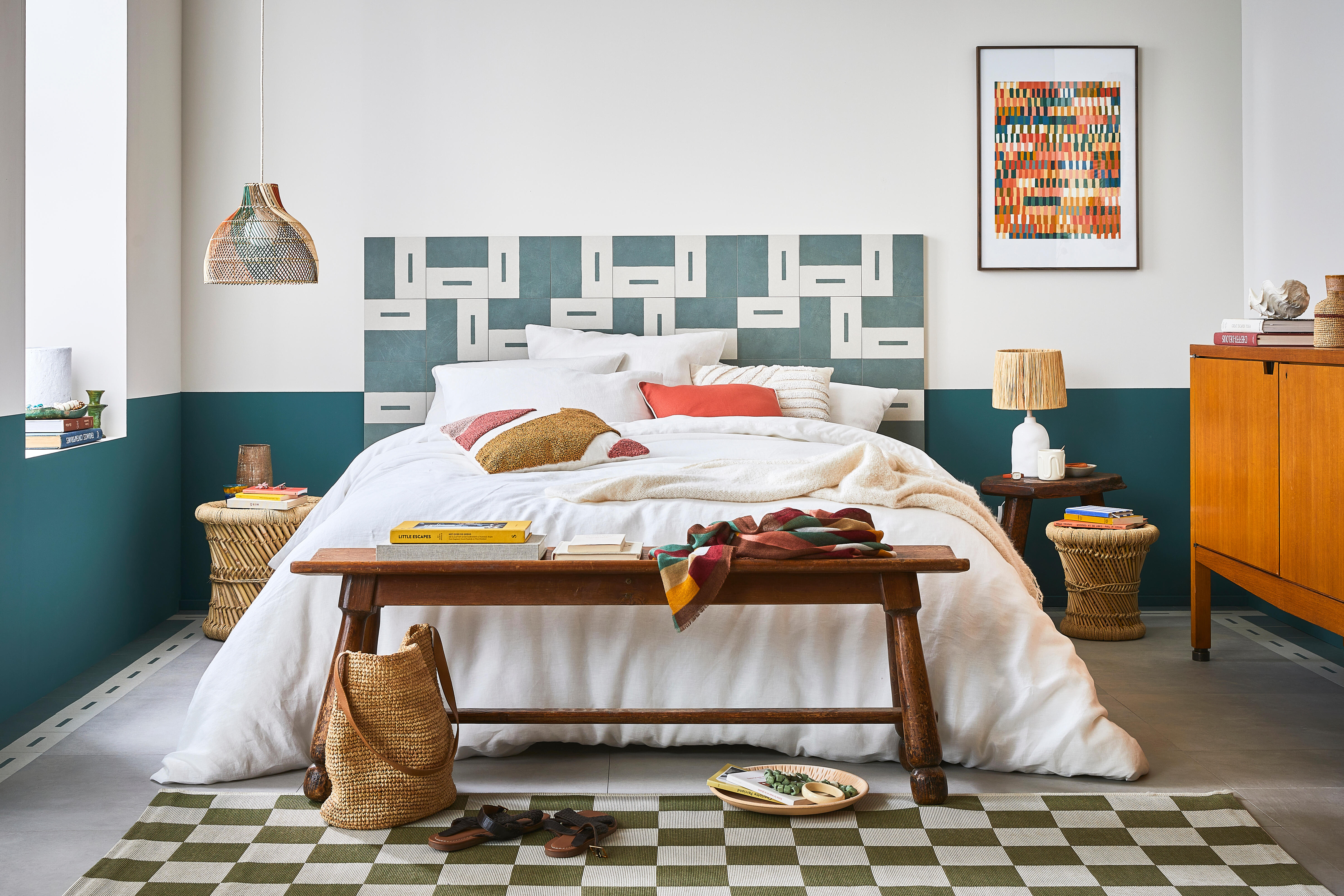 Tapis intérieur / extérieur Damier JAUNE/VERT, l.150 x L.200 cm - 3