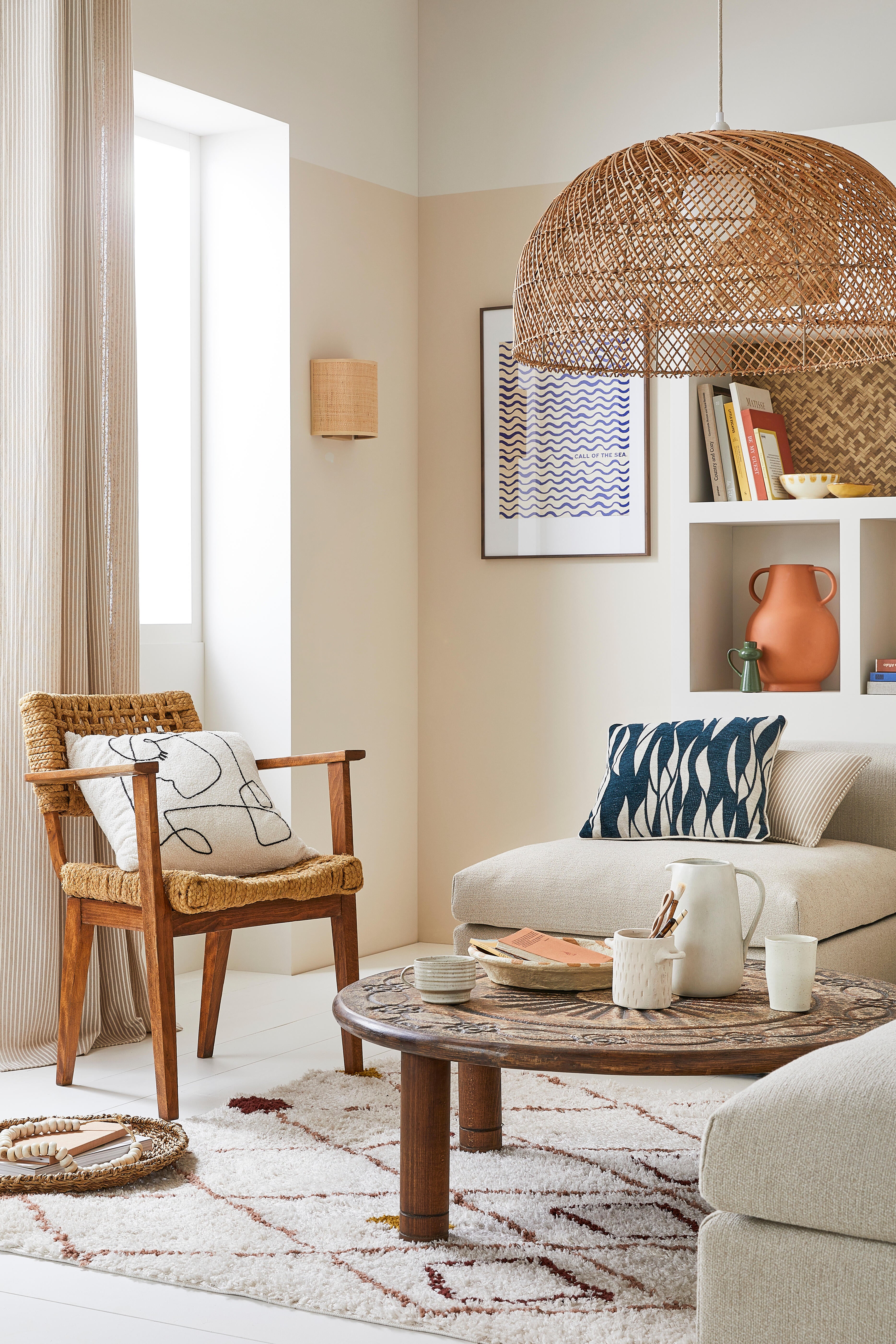 Rideau tamisant, Benisa, coton, beige H.280 x l.140 cm INSPIRE - 3