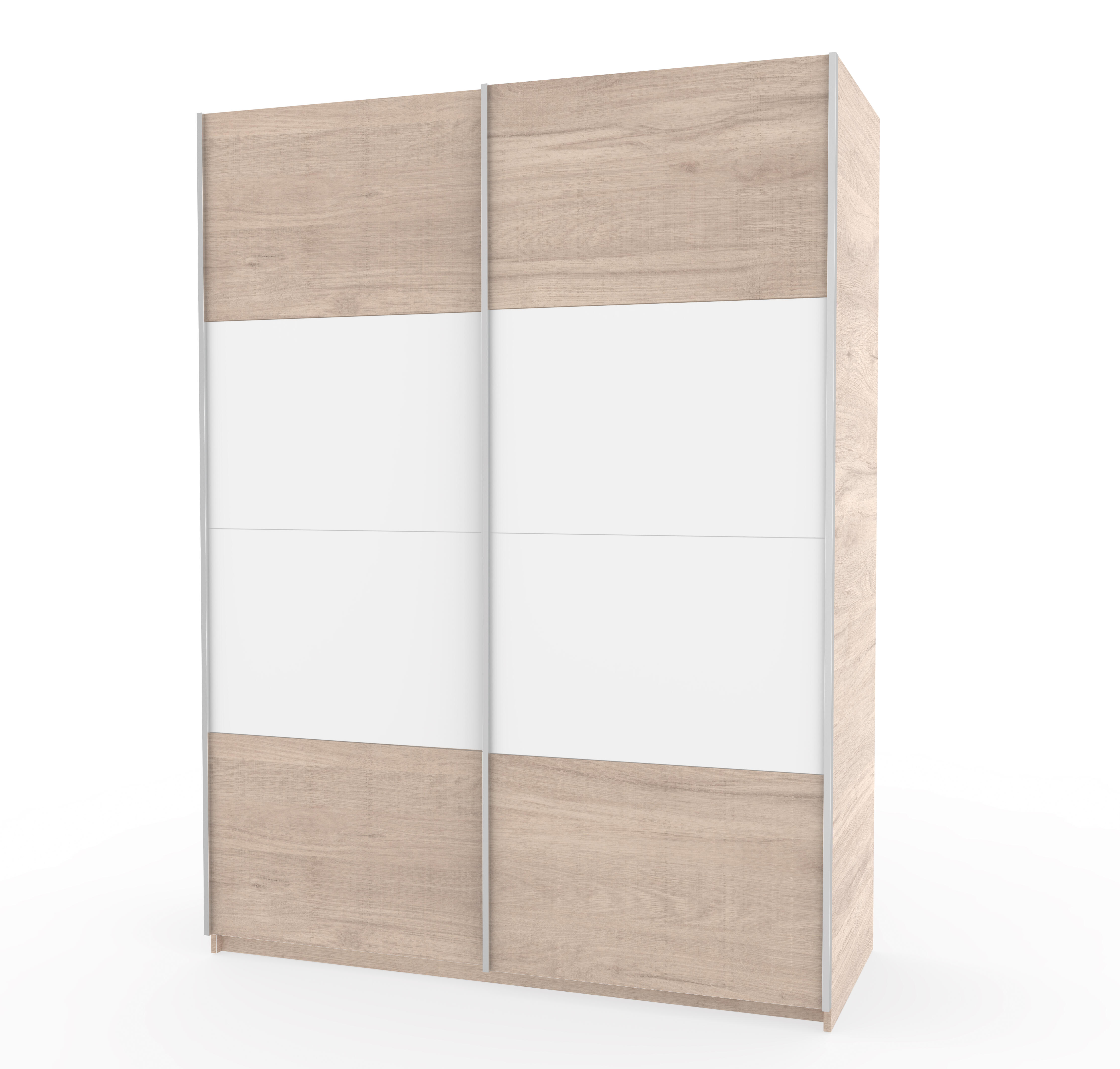 Armario puerta corredera onix 150x200x62cm roble/blanco
