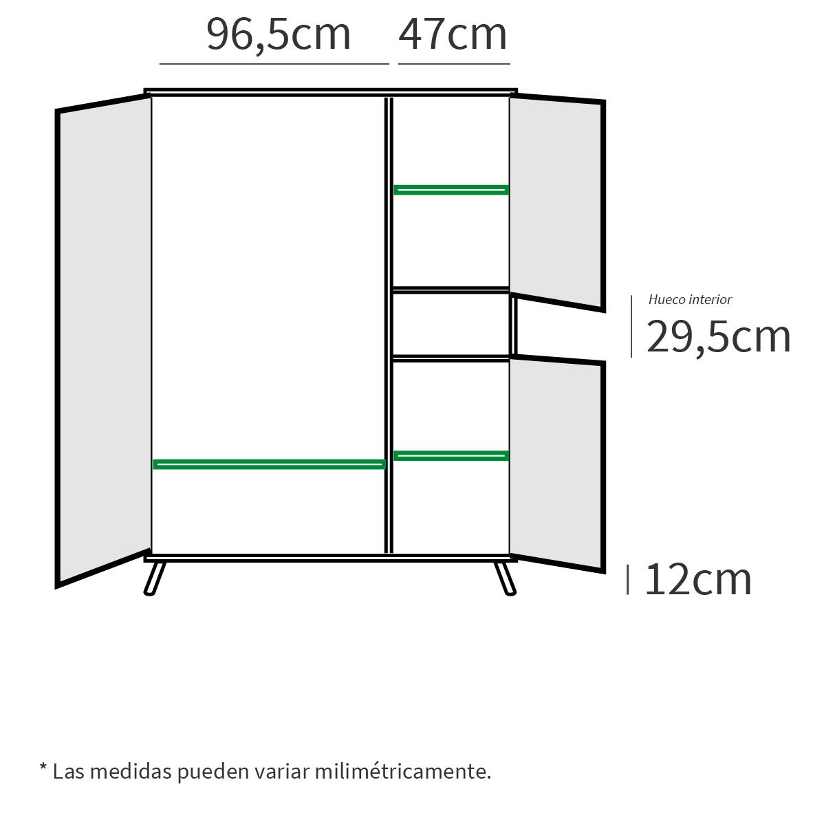 Armario Camila 150x200x55cm roble - 5