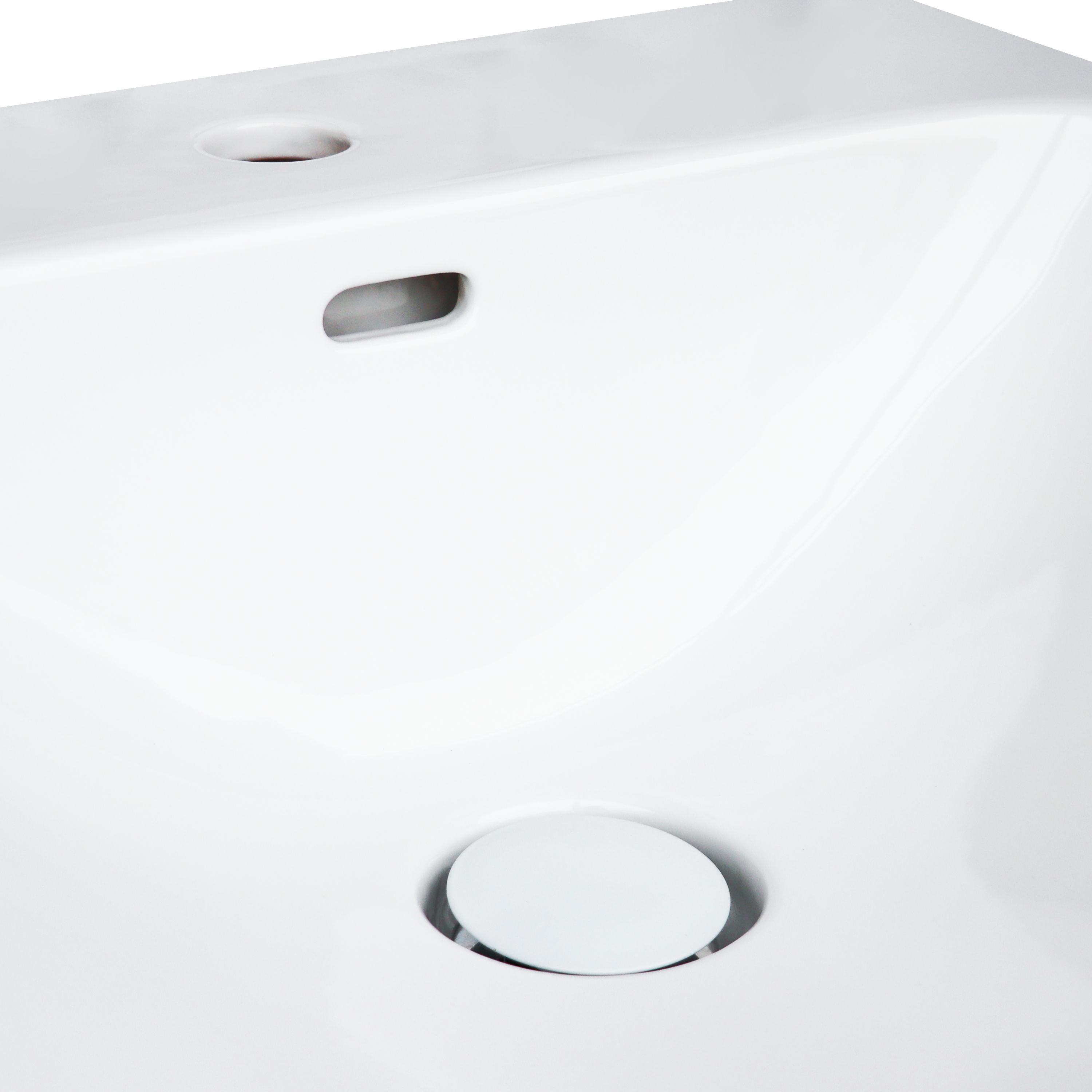 Plan simple vasque centrée Remix buanderie céramique blanc Brillant l.57.3 x P.4 - 12