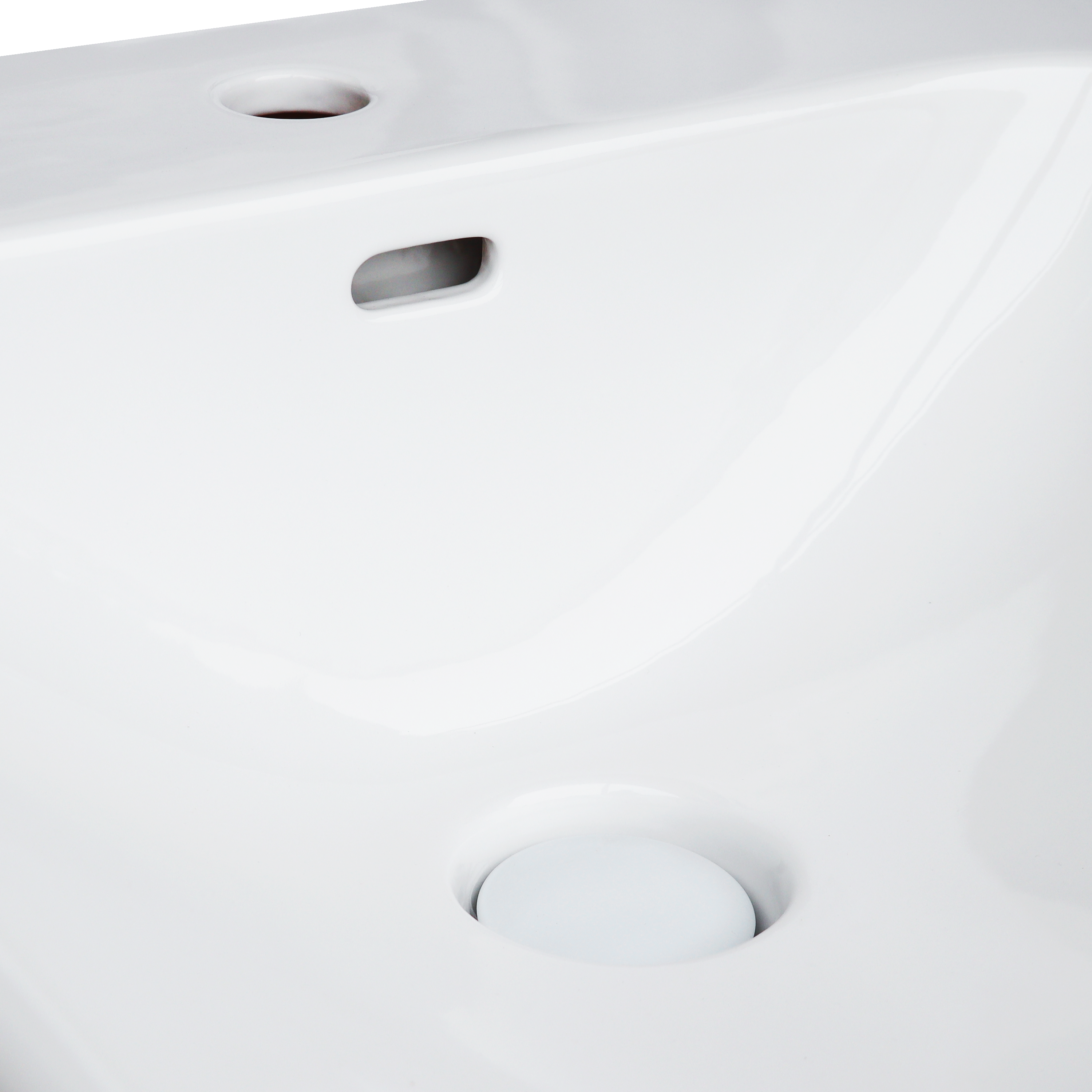 Plan simple vasque centrée Remix buanderie céramique blanc Brillant l.57.3 x P.4 - 11