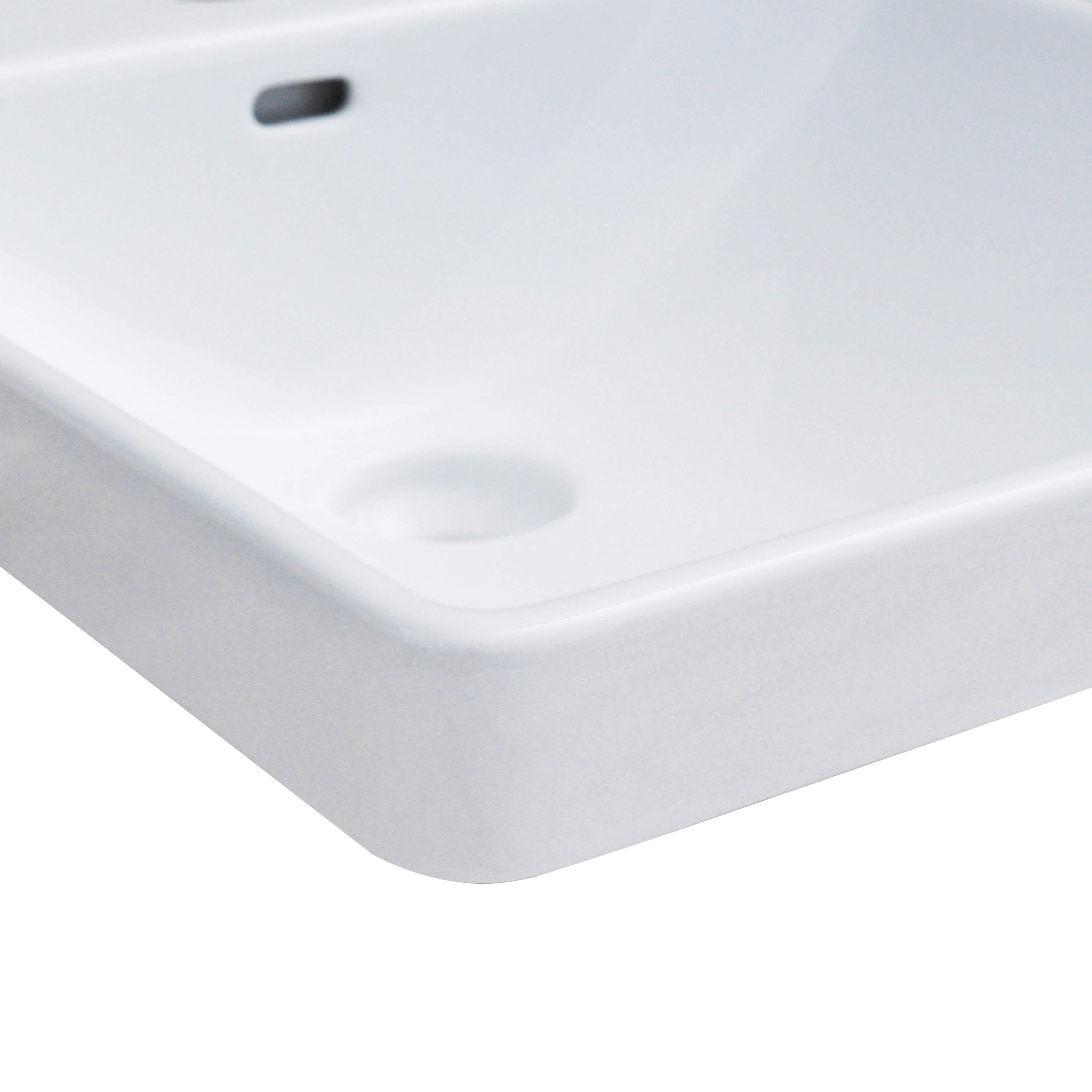 Plan simple vasque centrée Remix buanderie céramique blanc Brillant l.57.3 x P.4 - 10