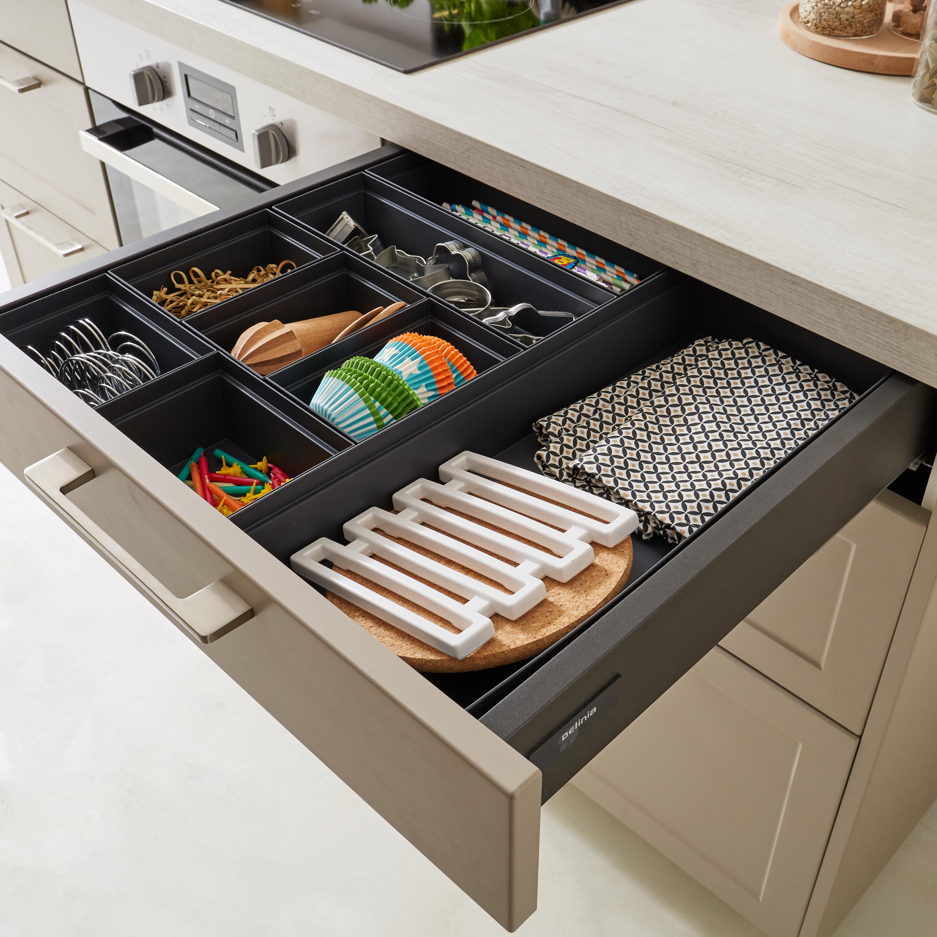 Porta utensílios Delinia 30X10X6.7 cm cinza escuro - 2