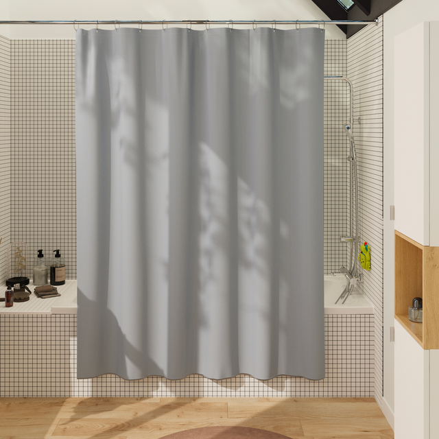 Cortina de duche 180x200 cm cinza Sensea Easy