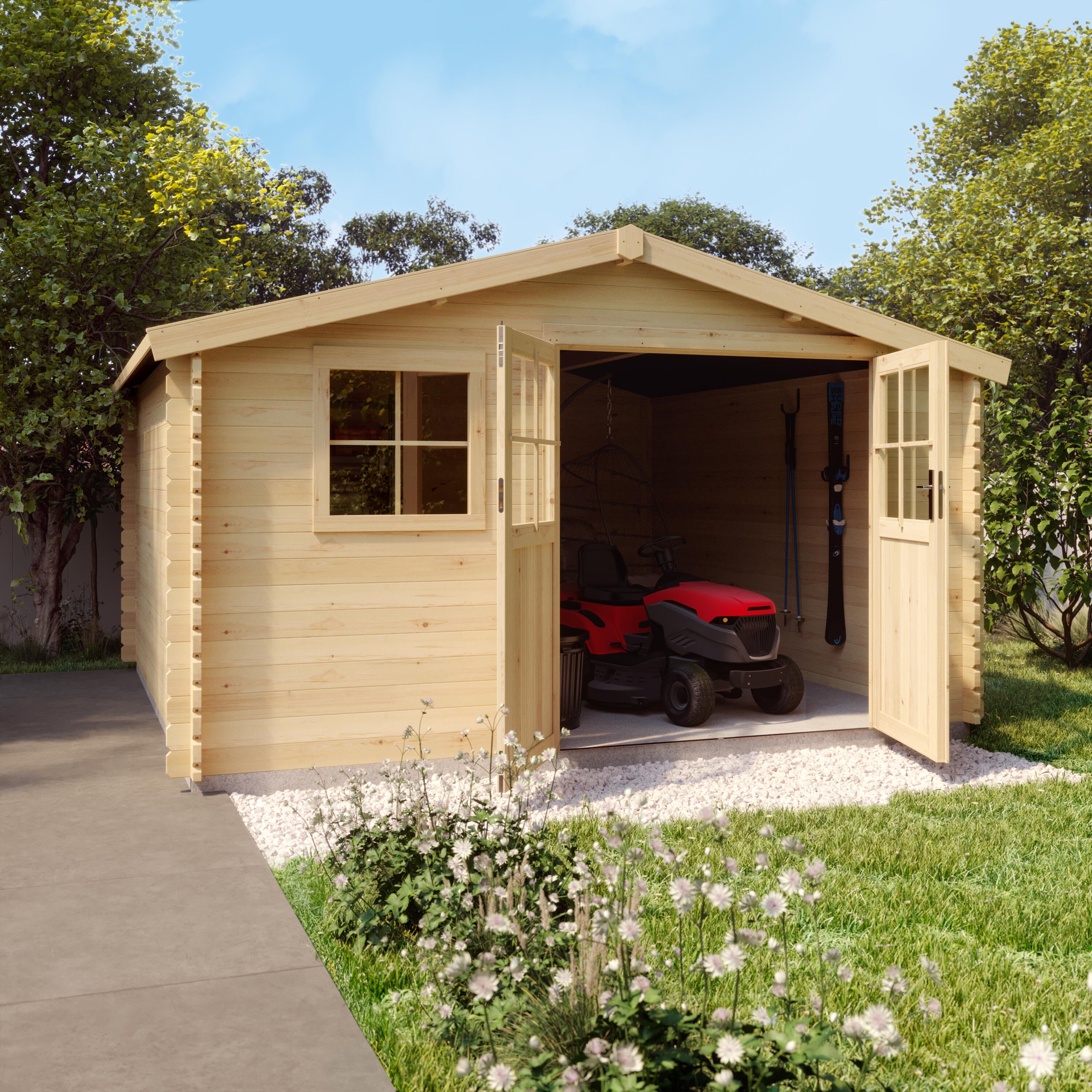Abri de jardin bois, 16,68 m², Ep. 34 mm, Naterial Everest - 2