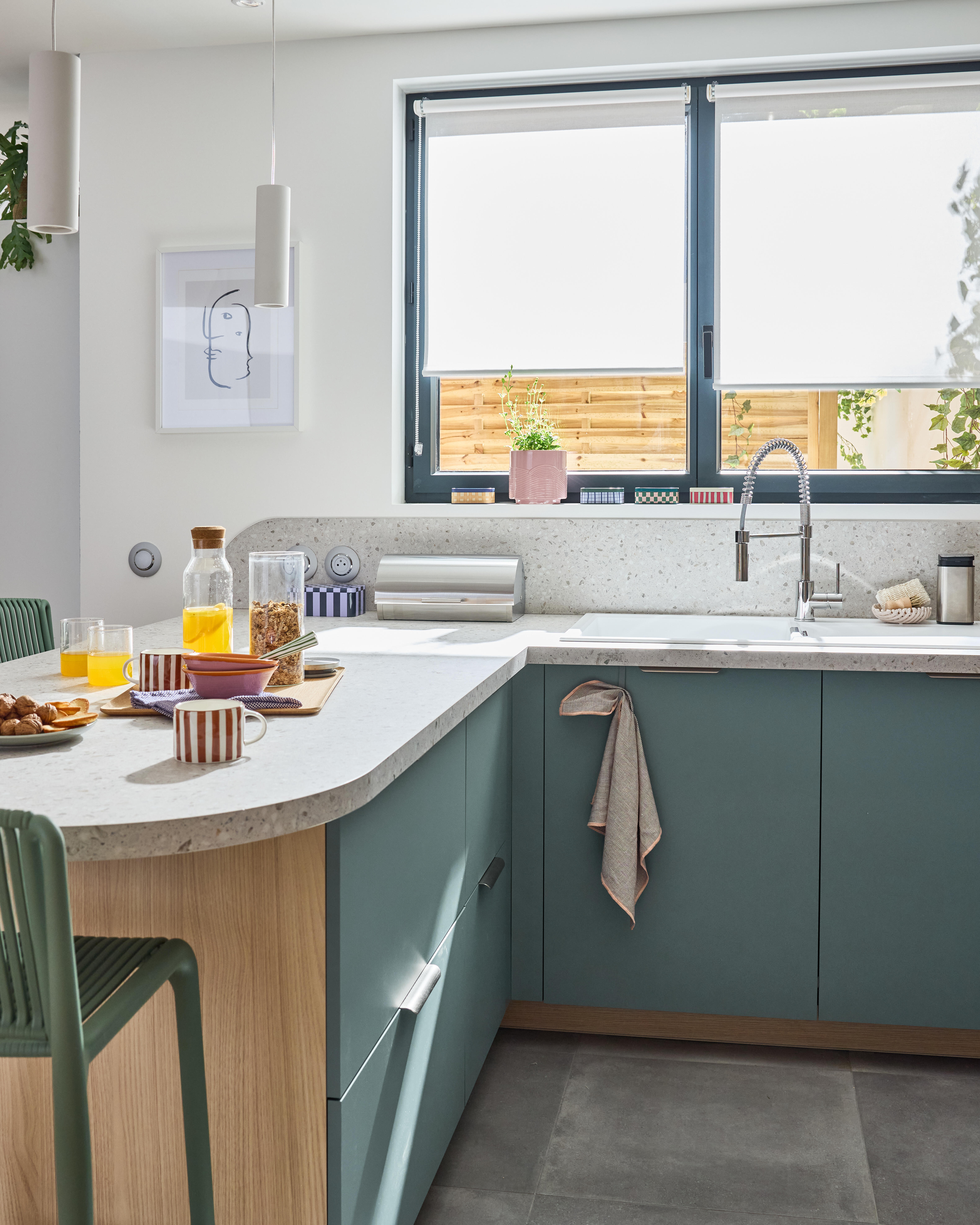 Torneira de bancada cano alto escovado em níquel cromada Delinia Tomas - 20