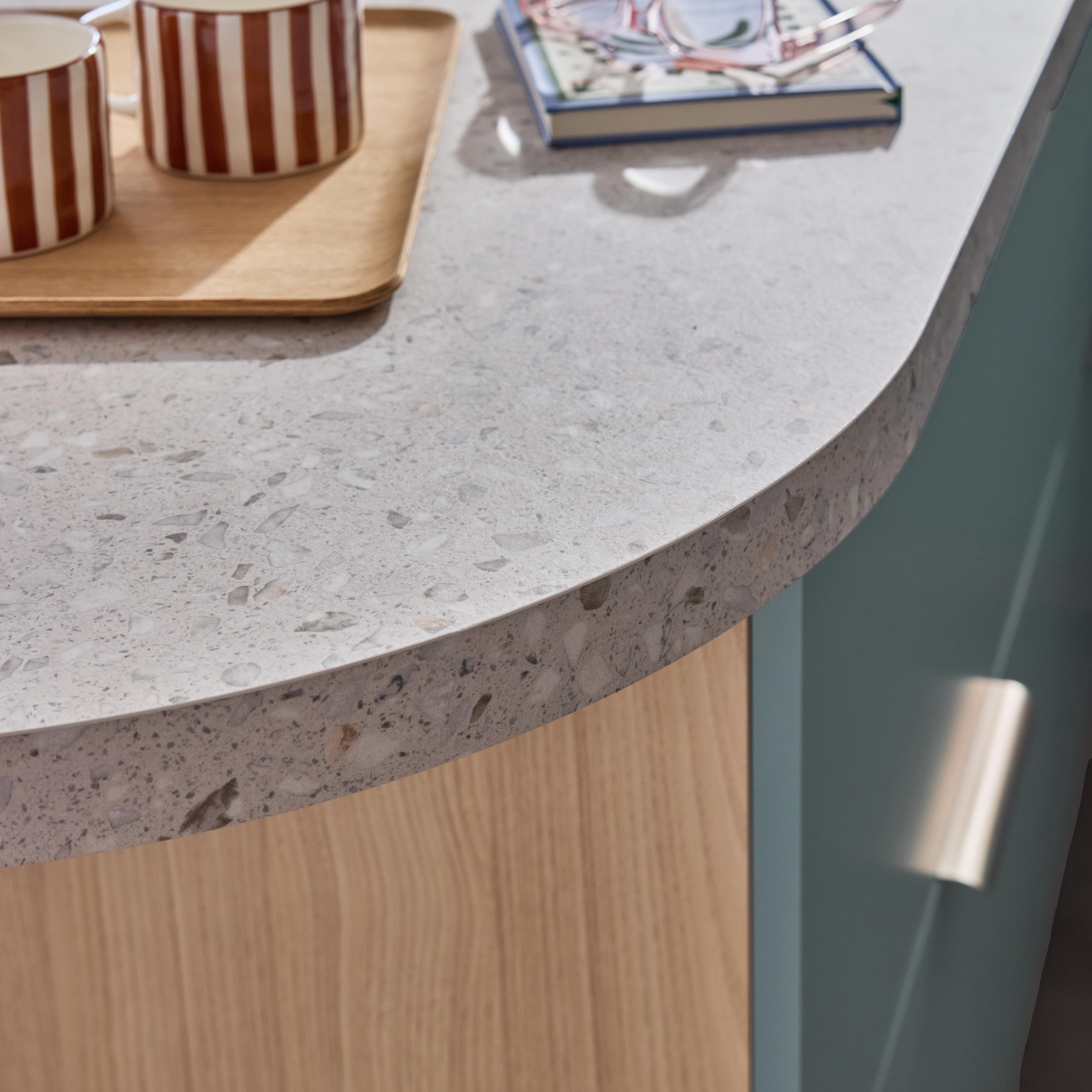 Plan de travail stratifié Terrazzo Granito L.315 x P.65 cm, Ep.38 mm - 4