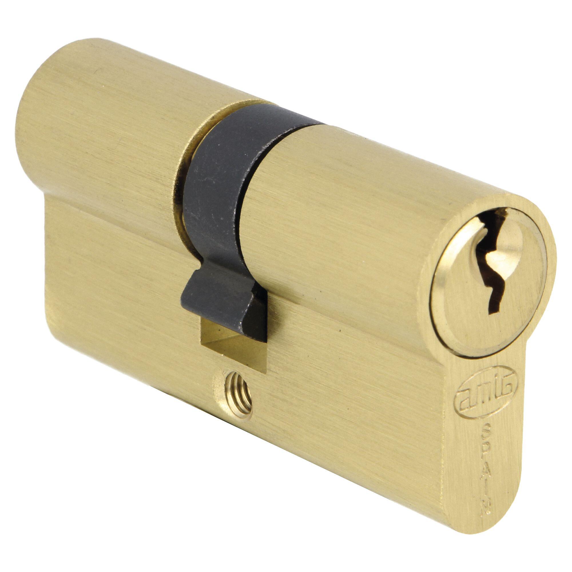 CILINDRO BOMBIN 30X30MM SERRETA LEVA 13MM. 9470 LATON AMIG - 2