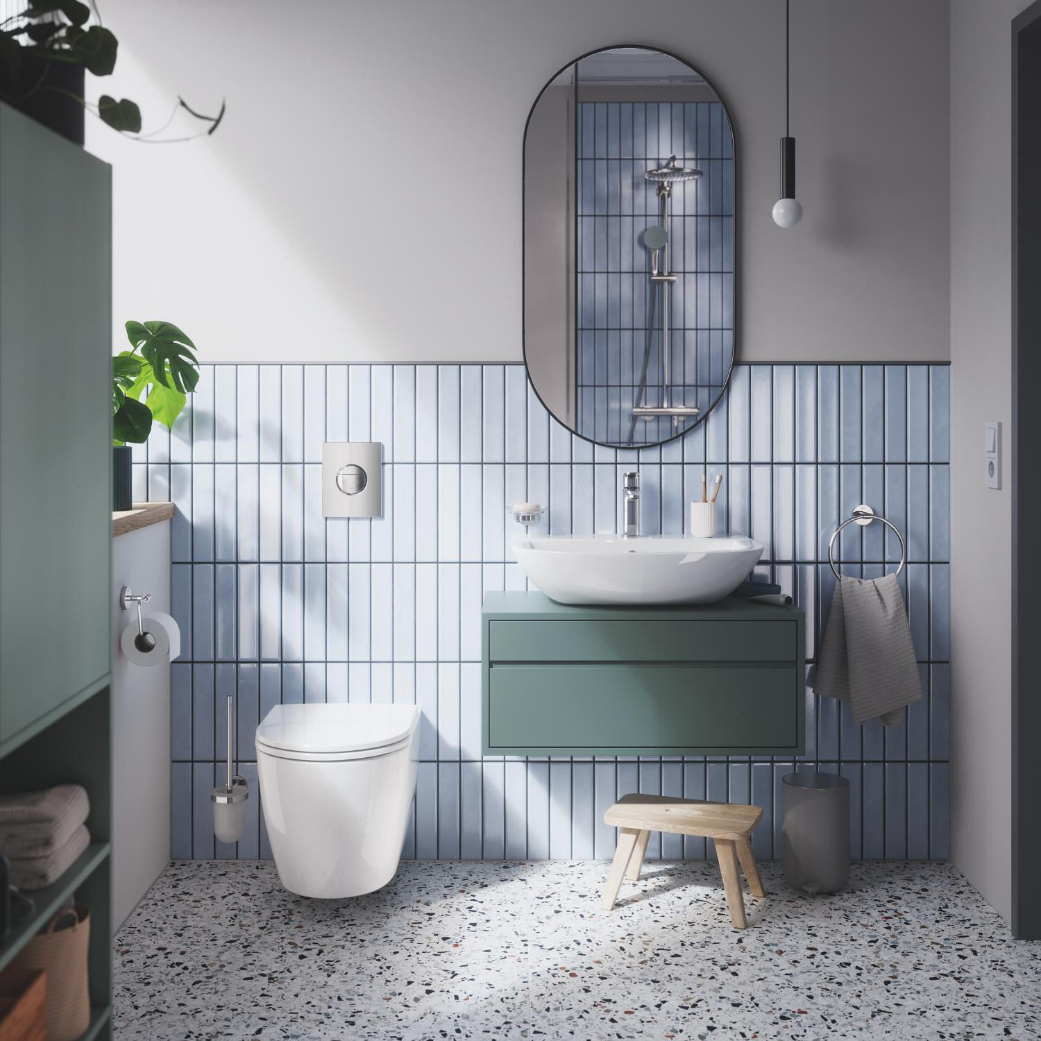 Grifo de lavabo GROHE Clova Pulse monomando cromo brillo. Antical. Latón - 8