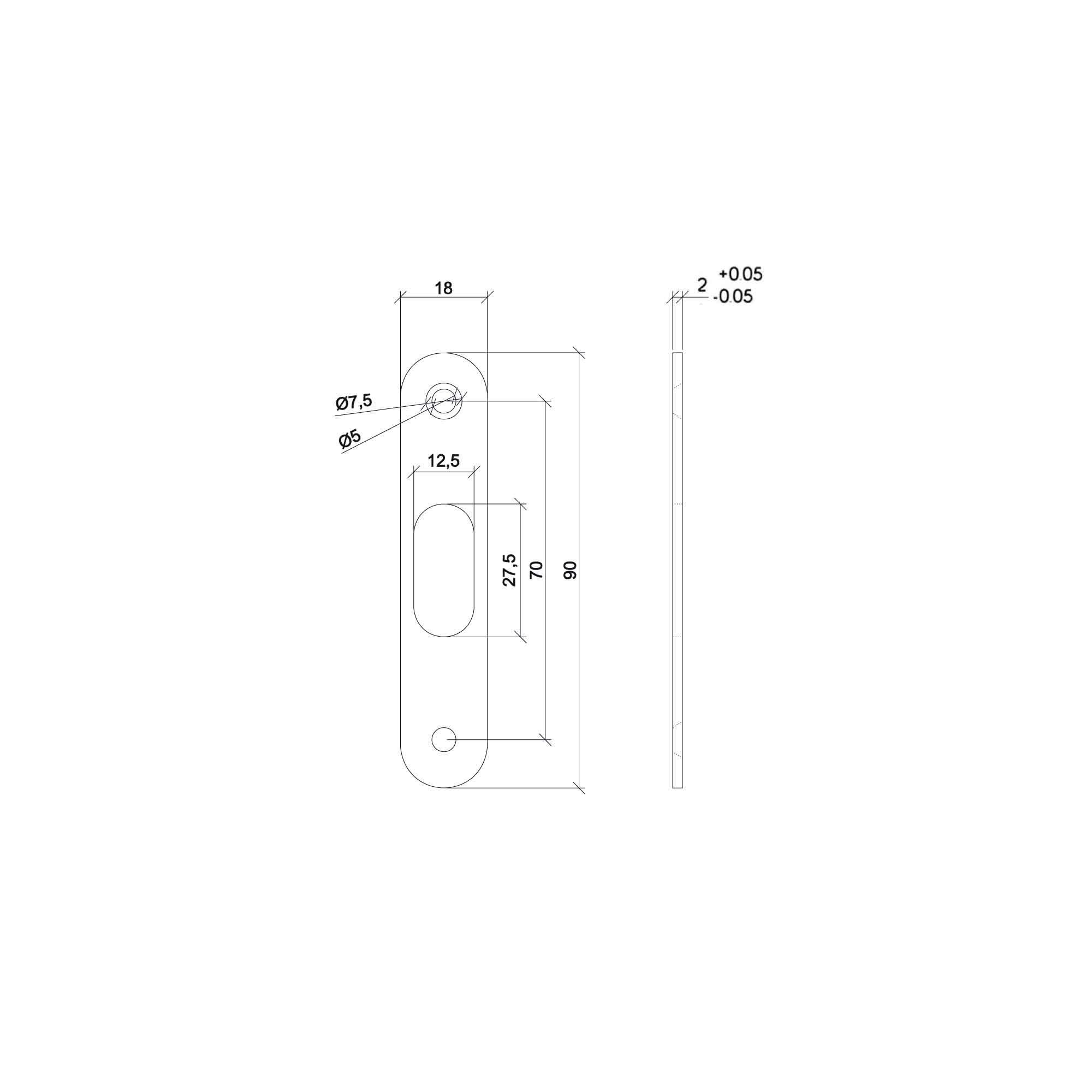 Kit serrure à condamnation + poignée cuvette carré noir Ø54mm  - 4