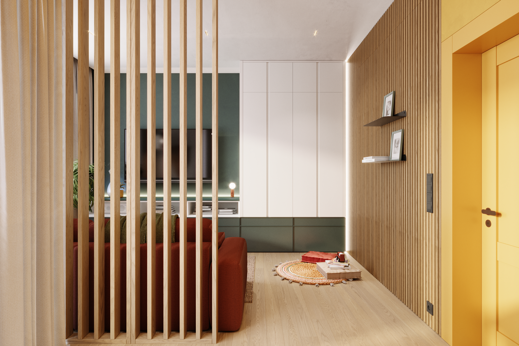 Lampa stołowa Lodi czerwona LED Inspire - 9