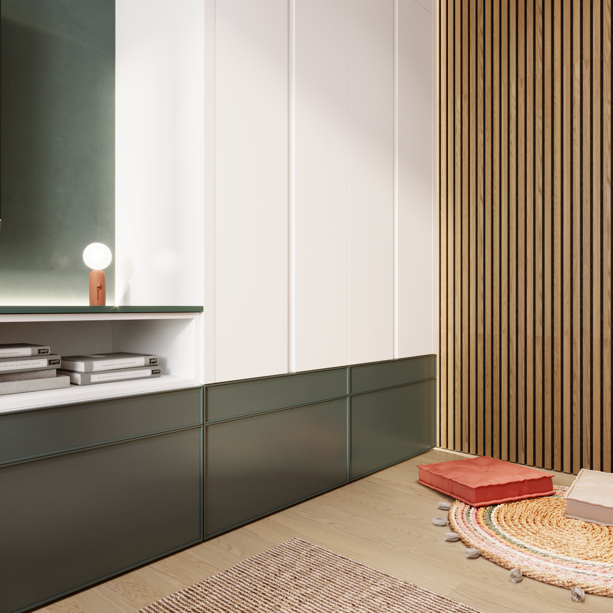 Lampa stołowa Lodi czerwona LED Inspire - 8