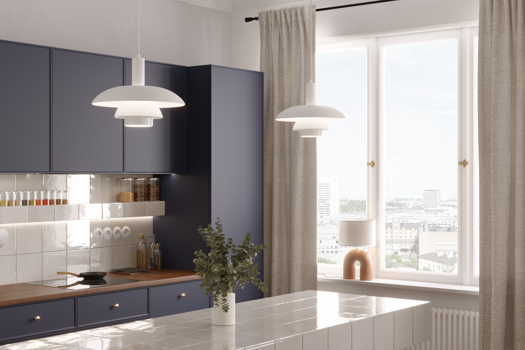 Zasłona Pharell Trench beżowa 140 x 280 cm na taśmie Inspire - 4